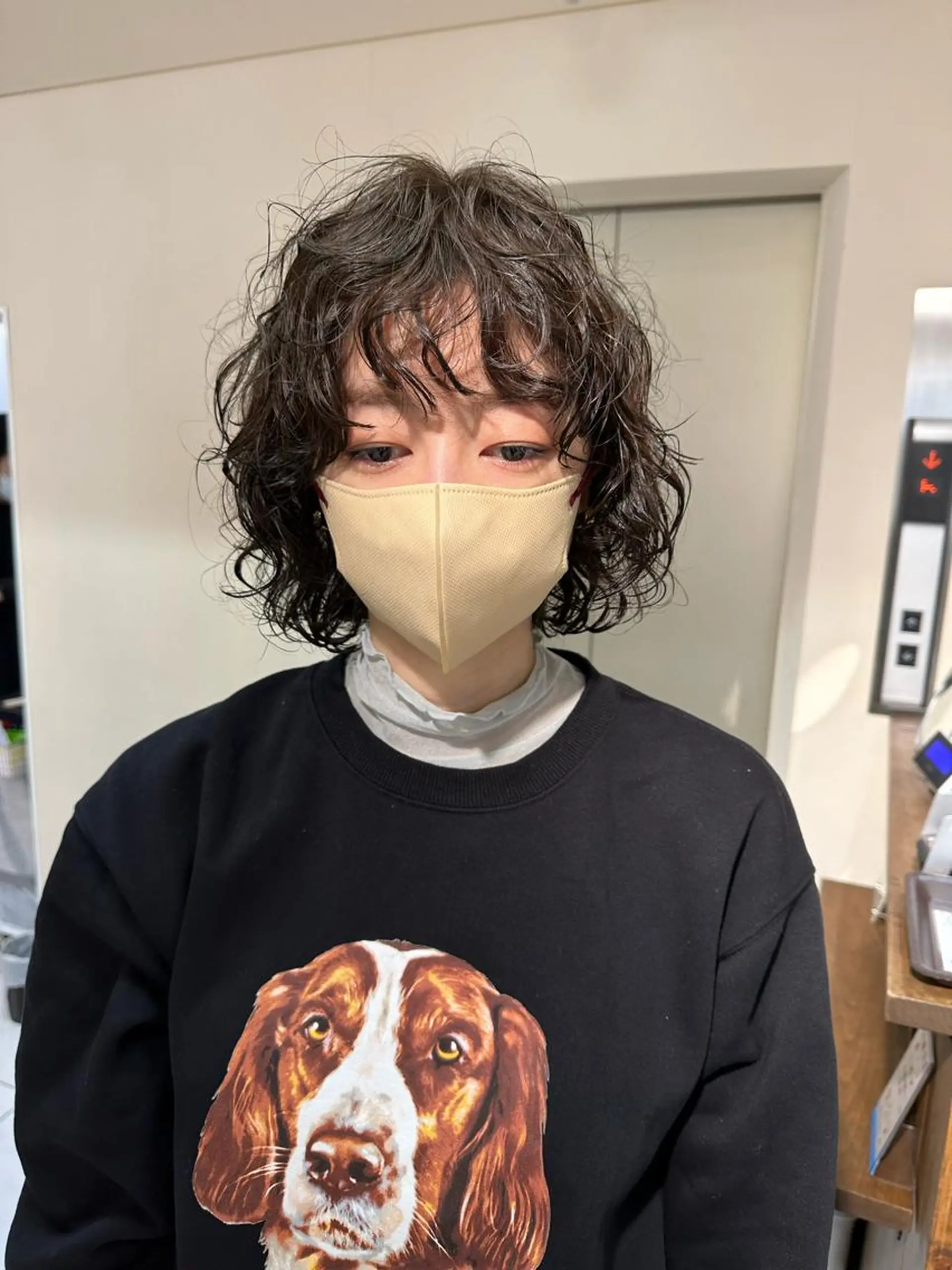 ミディアム ミディアムパーマ くせ毛 古沢 新のヘアスタイル