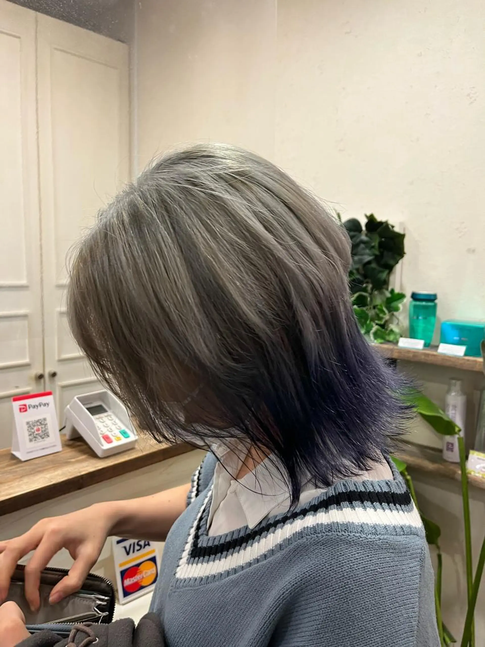 ミディアム カラー パープルカラー シルバー ホワイトシルバー 🟢NEGi🟣 🫧髪質改善のヘアスタイル