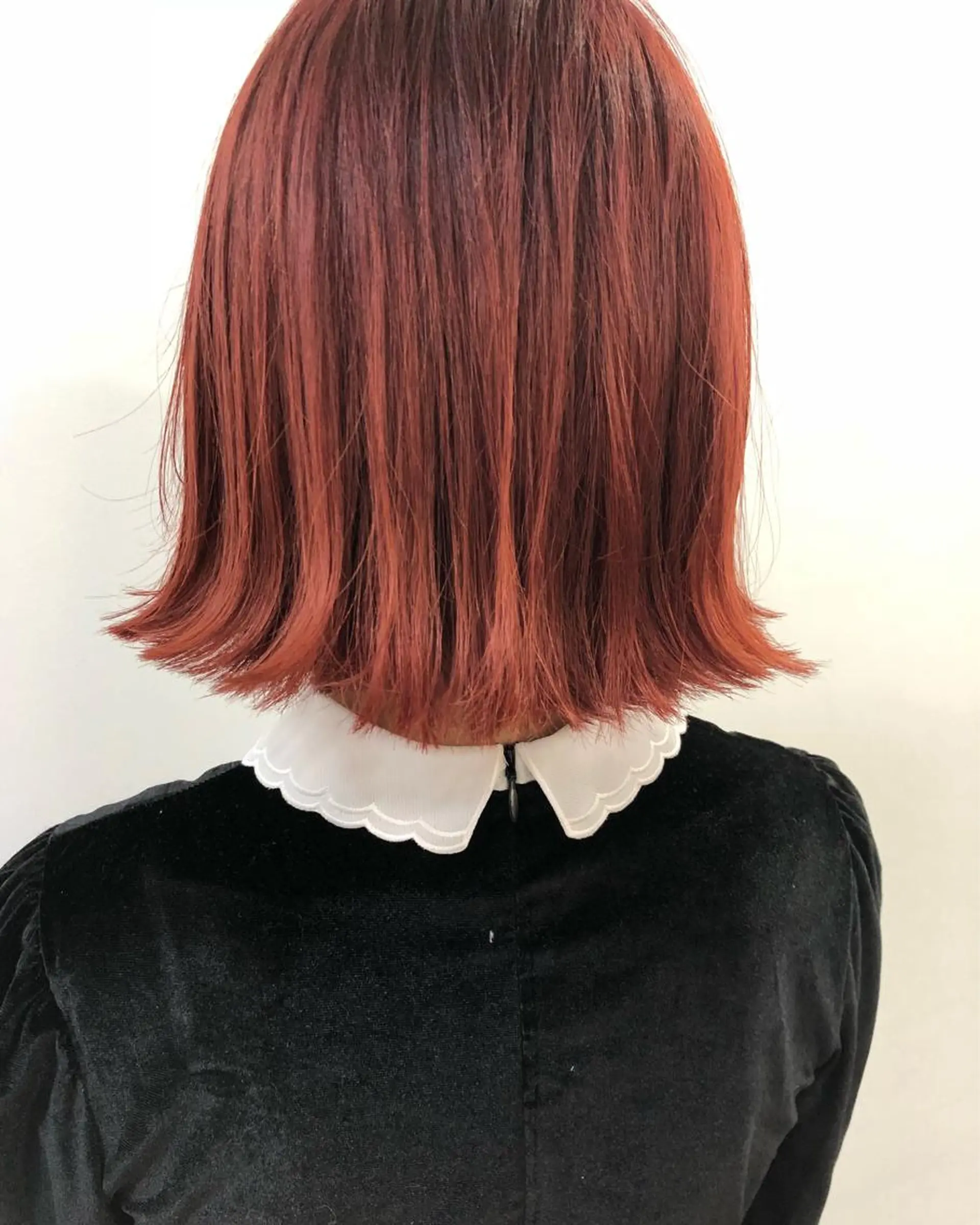 ショート カラー レッドカラー ニシオカ タクヤのヘアスタイル