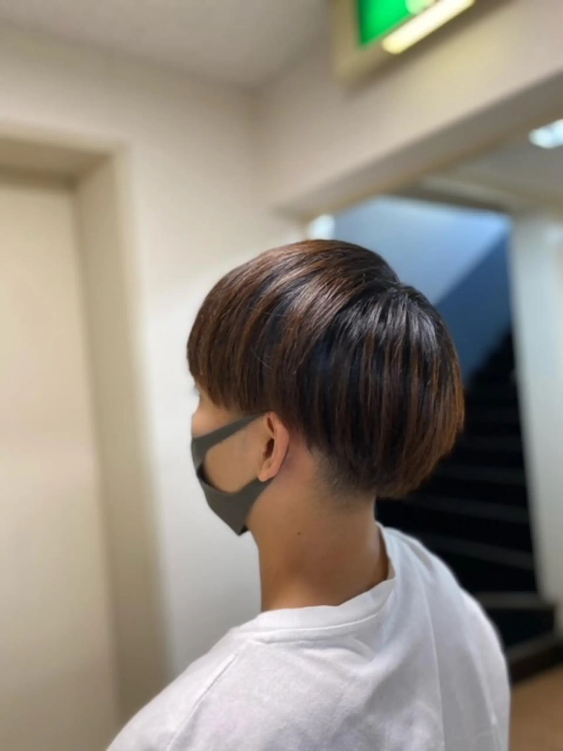 ミディアム メンズ マッシュ カット 縮毛矯正 トリートメント kazu 店長のヘアスタイル