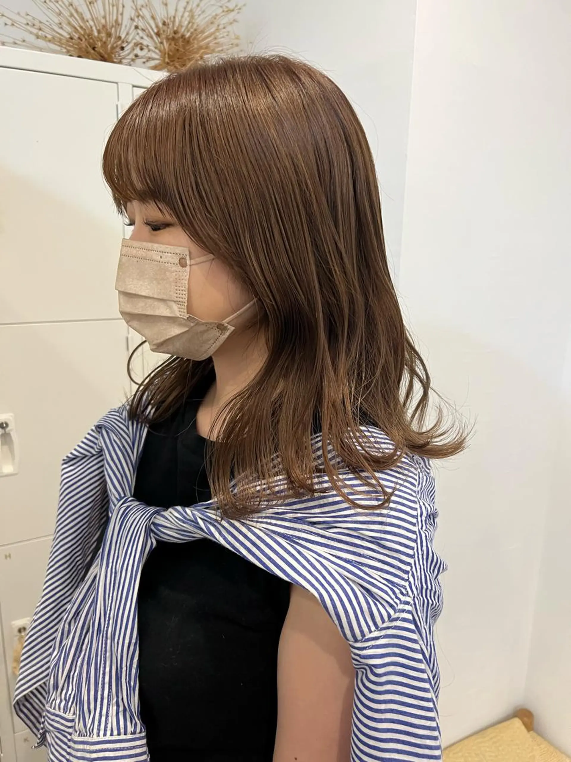 セミロング カラー ベージュカラー ヘアカラー 透明感カラー、 アレンジ/miyuのヘアスタイル