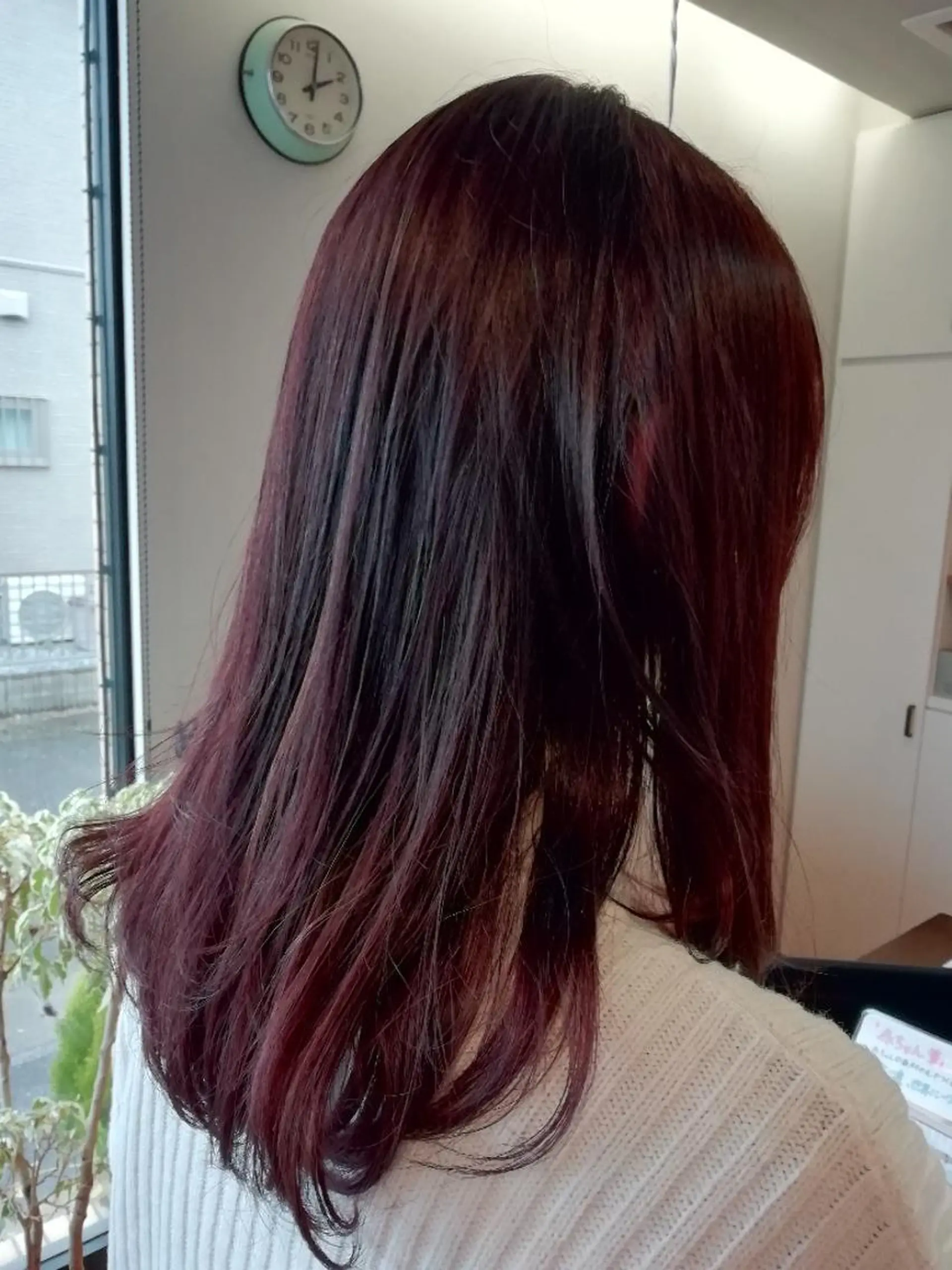 カラー ピンクカラー 堀 望美のヘアスタイル