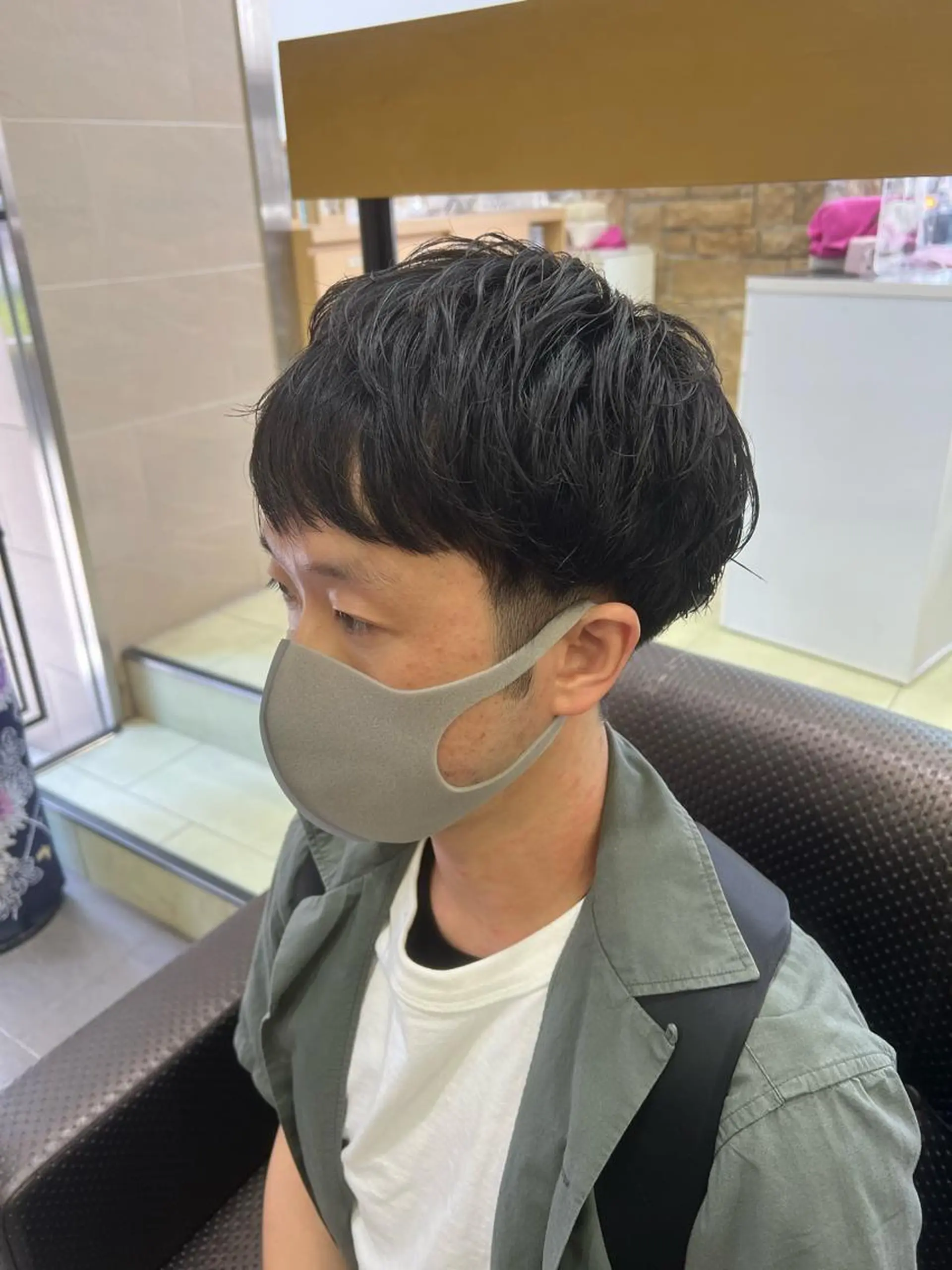 パーマ メンズ 韓国ネイル🤎 ワンホン🩷くれはのネイルデザイン