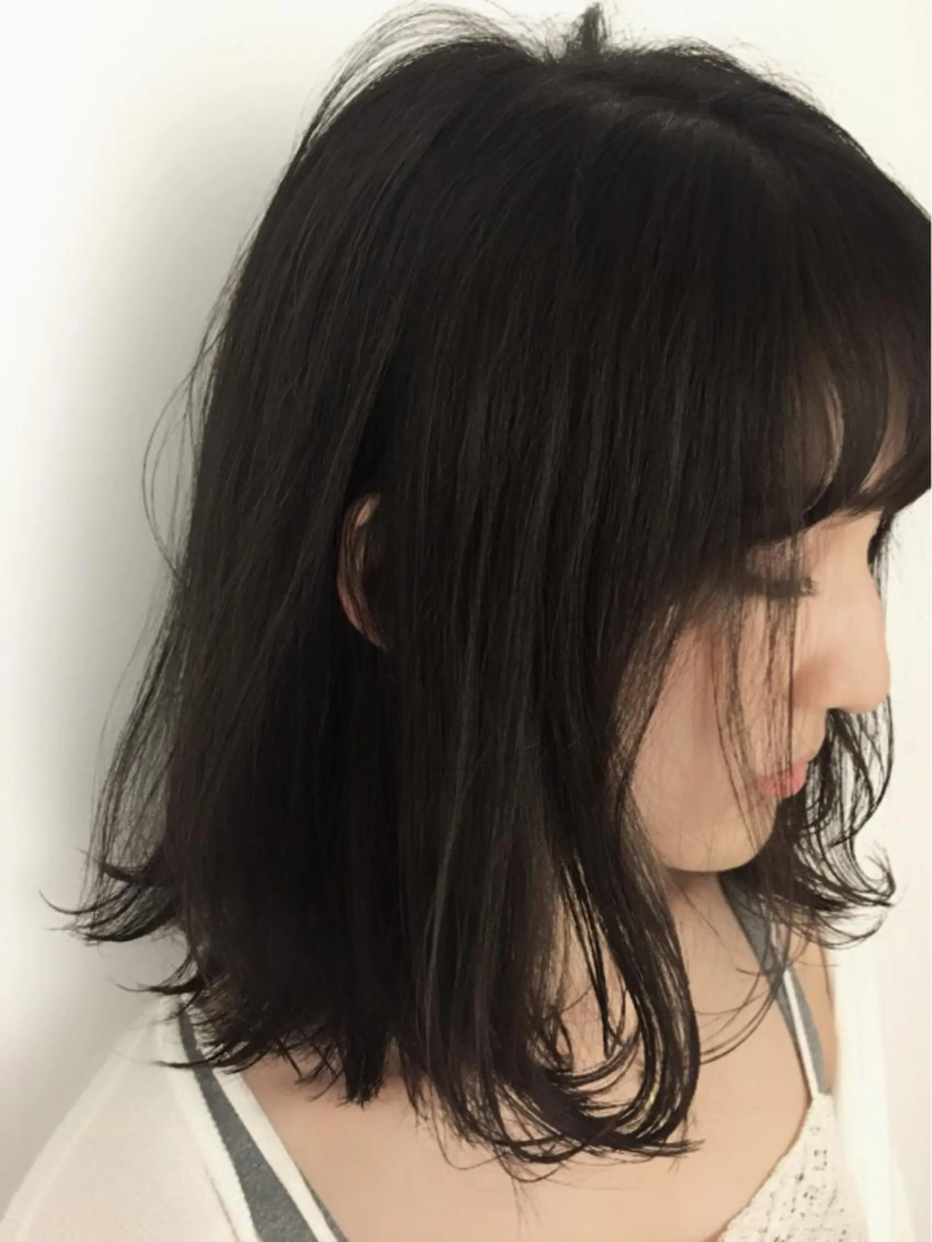 ミディアム カラー パーマ ヘアアレンジ 黒髪 ダークグレー ダークグレージュ グレージュ ボブ カット ヘアカラー トリートメント ヘアセット ✨ハイクオリティ✨ 山本香也のヘアスタイル