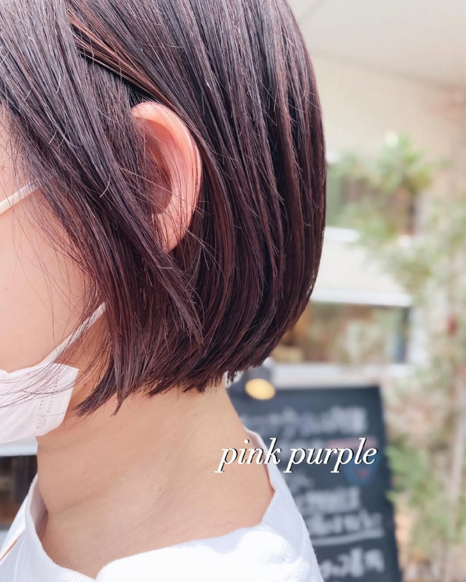 ショート カラー ヘアアレンジ 透明感カラー イルミナカラー ピンクカラー ピンクパープル パープルカラー 高橋胡桃🪽 ディレクターのヘアスタイル