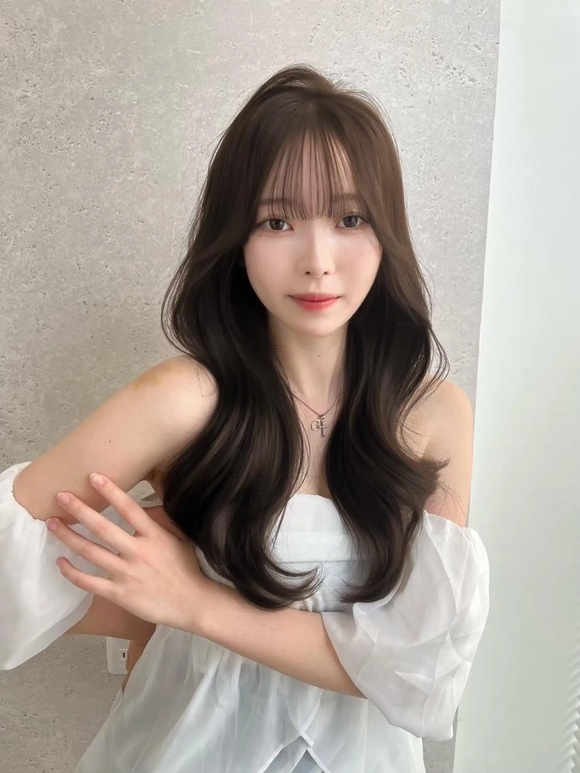 カラー 冬の透明感🩶レイヤ ー🩶上野BABYのヘアスタイル