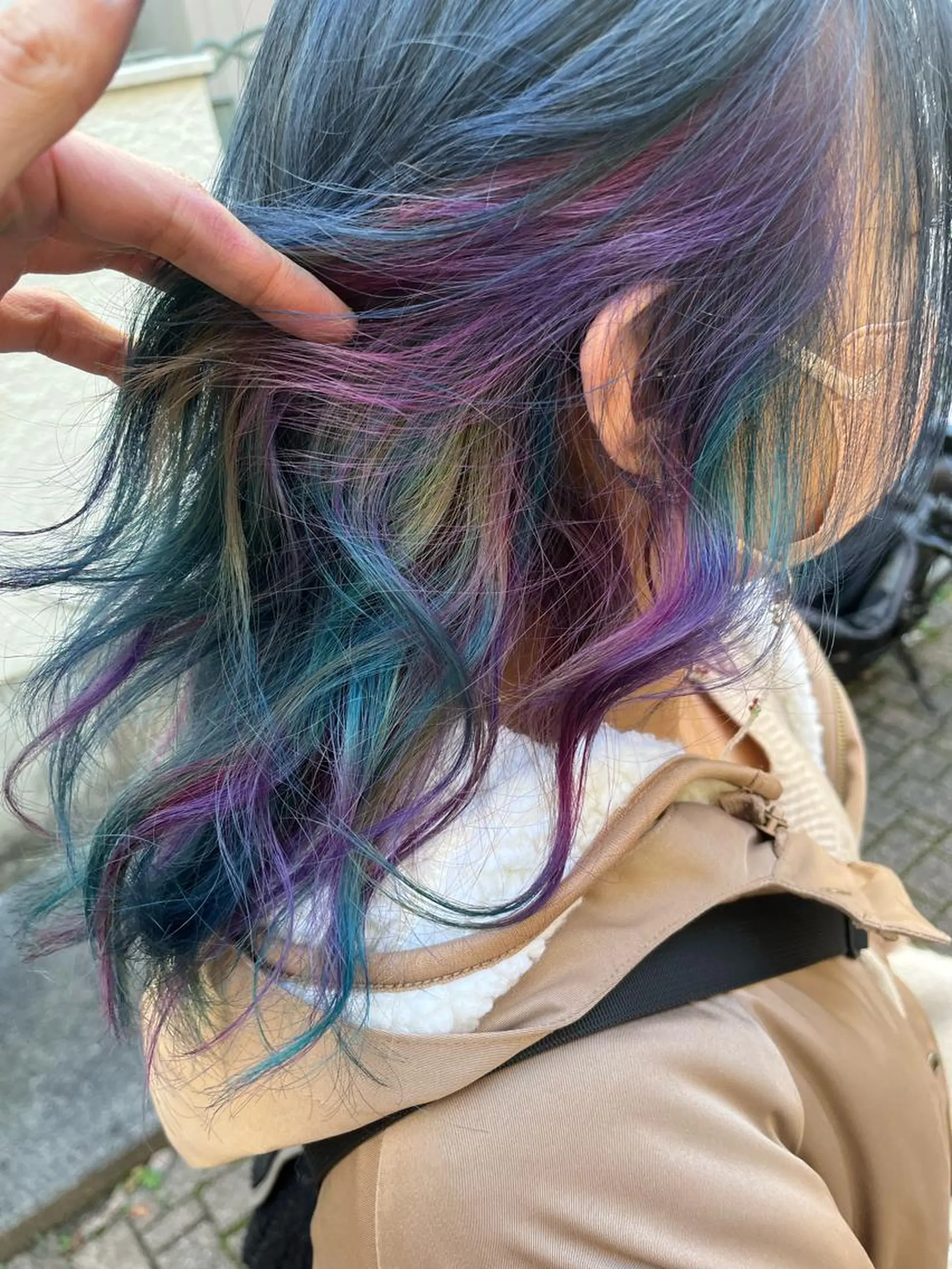 セミロング カラー ショートボブ アッシュ バレイヤージュ ミストバング ベージュカラー カット ヘアカラー トリートメント 原宿サロン代表 デザインカラー伊藤卓のヘアスタイル