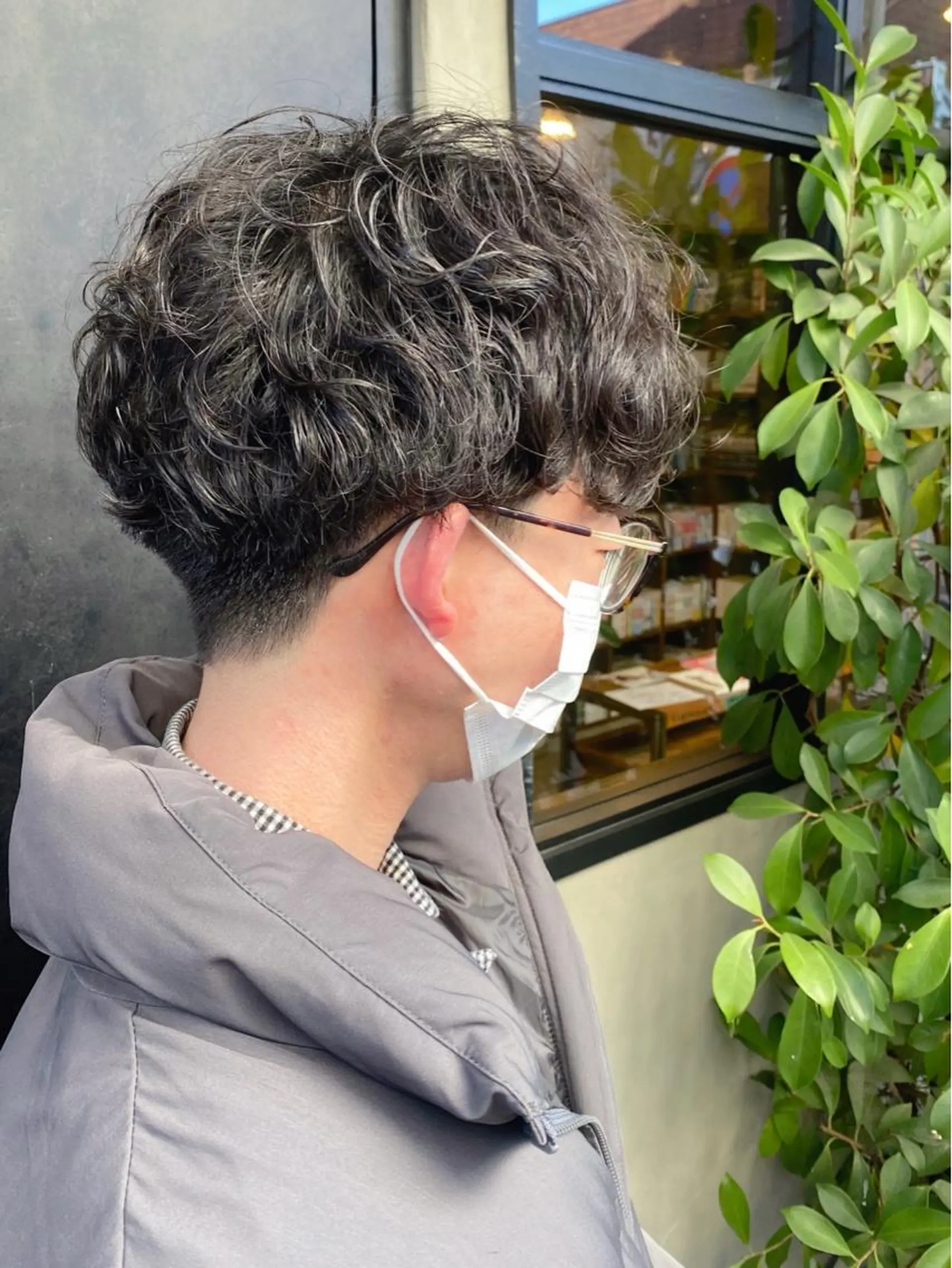 ショート メンズ メンズパーマ くせ毛 【扉gate】野崎 英幸のヘアスタイル