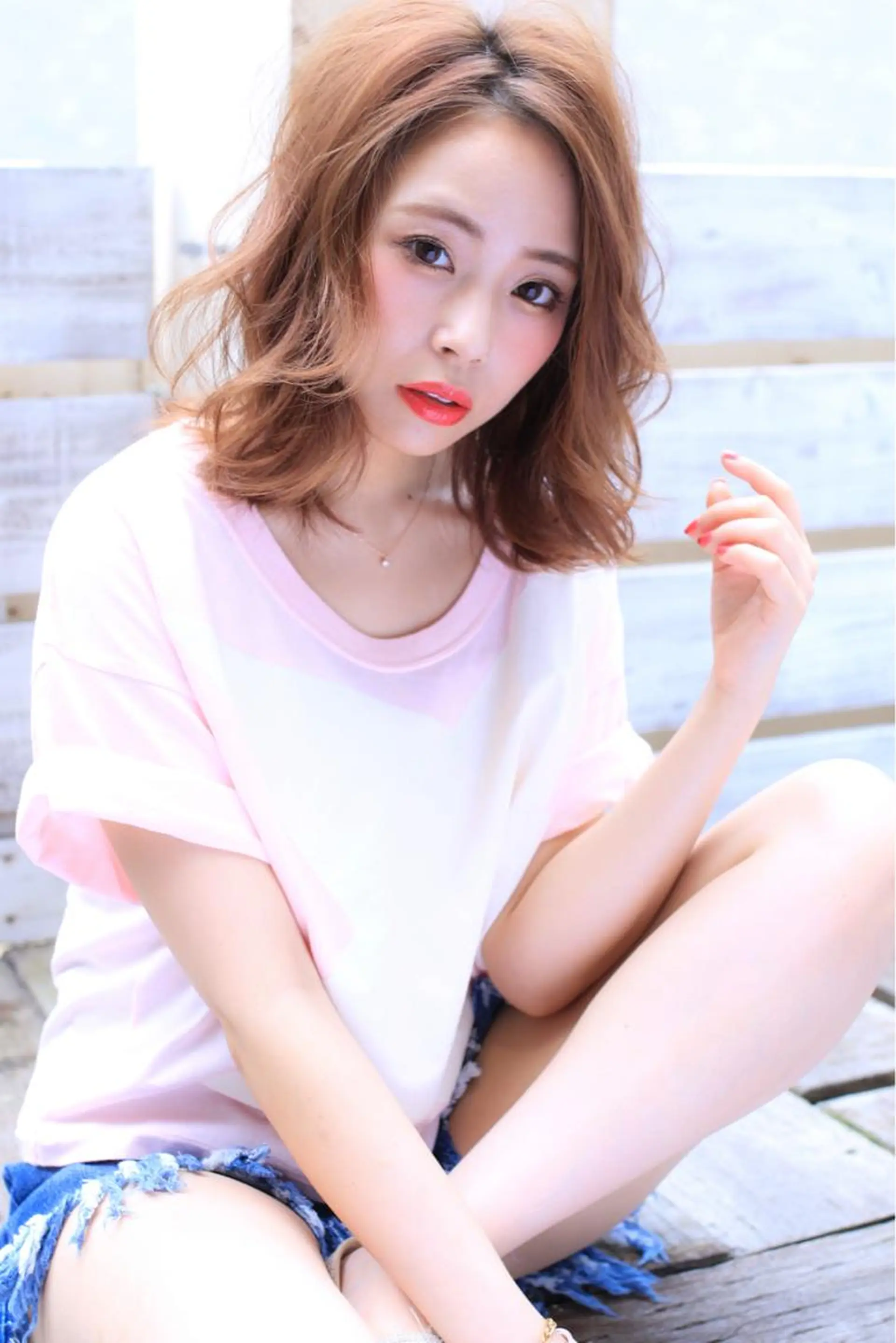 ミディアム ☆ハイトーン口コミ◎ WiLL/京橋のヘアスタイル
