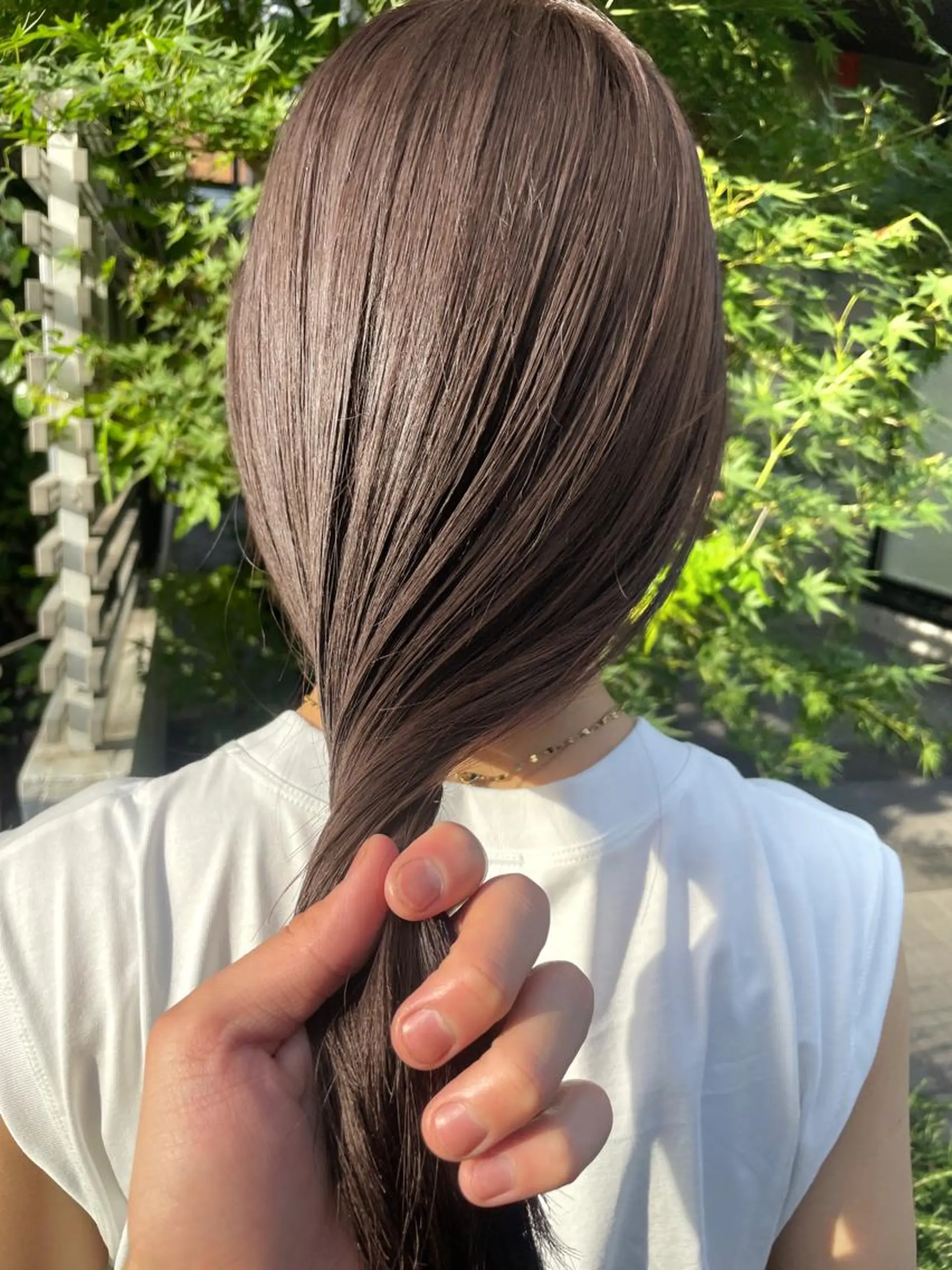 セミロング カラー ヘアカラー トリートメント 顔周りカット× 髪質改善【リョウ】のヘアスタイル