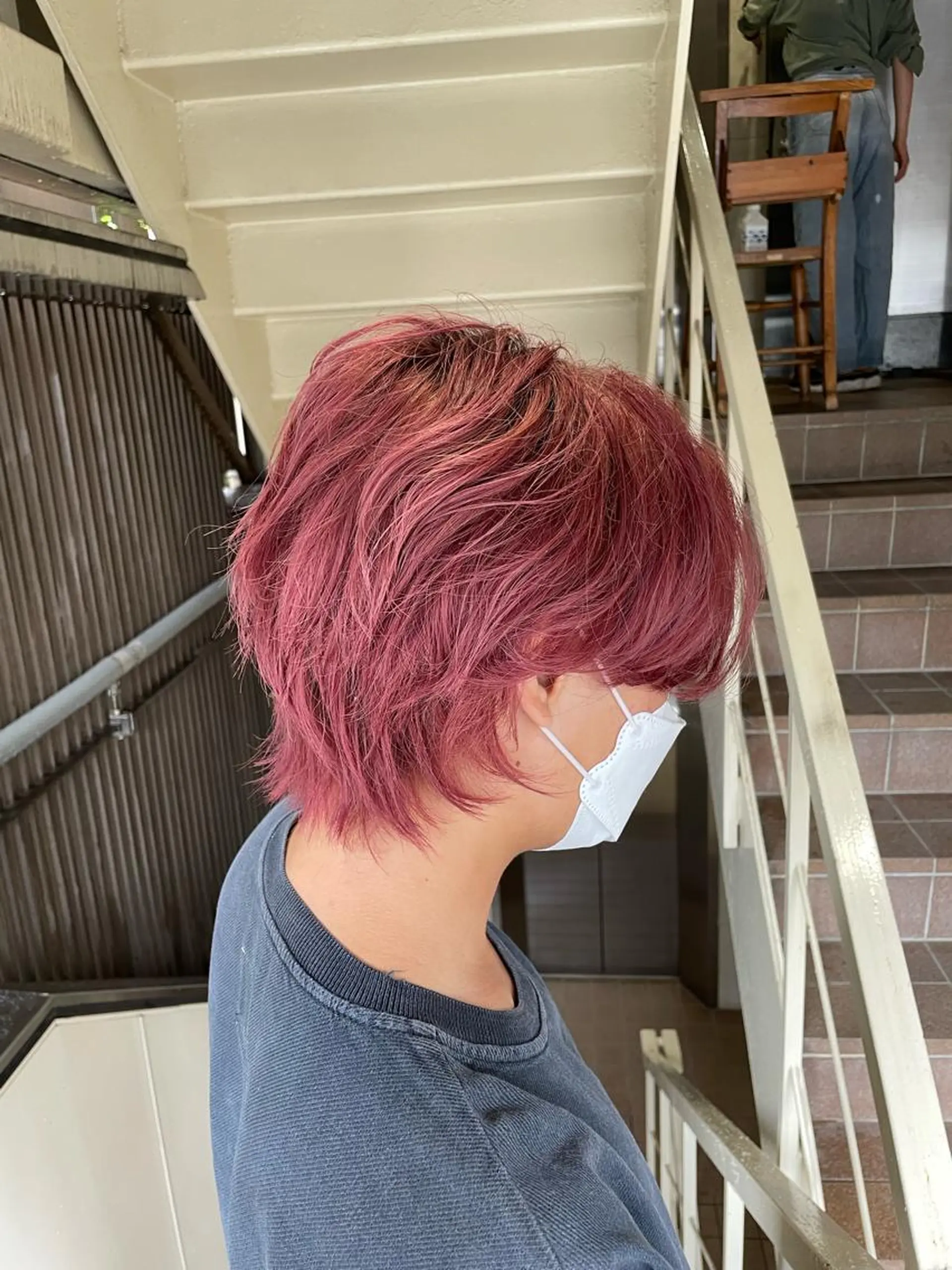 ショート 顔まわりレイヤー 韓国風ヘア レイヤーカット ローレイヤー 縮毛矯正 カット ヘアカラー トリートメント Masena所属・【必ず似合わせます】 川口航平のヘアスタイル