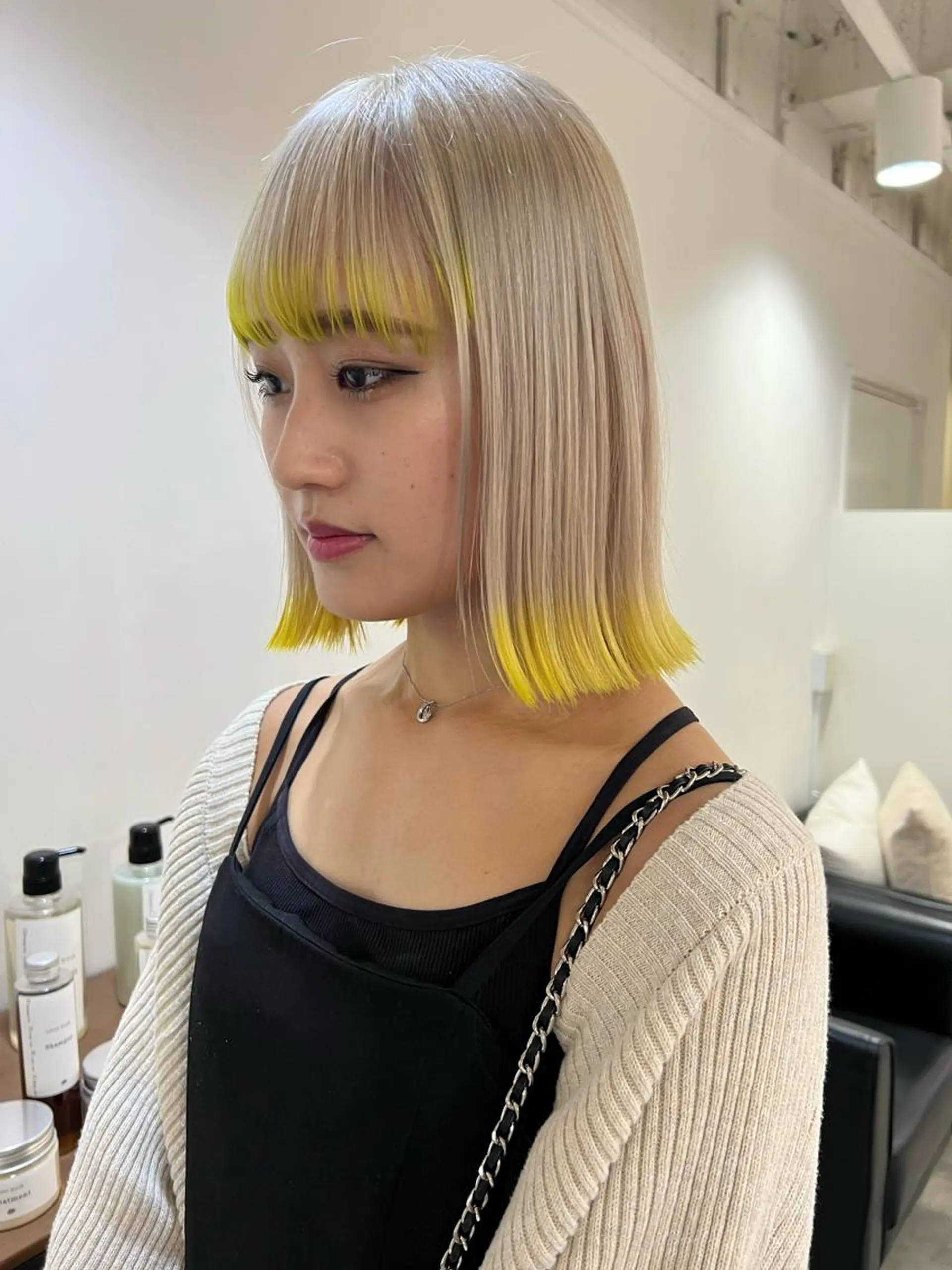 ショート カット ヘアカラー ハイトーンボブ美容師 /馬場 翼のヘアスタイル