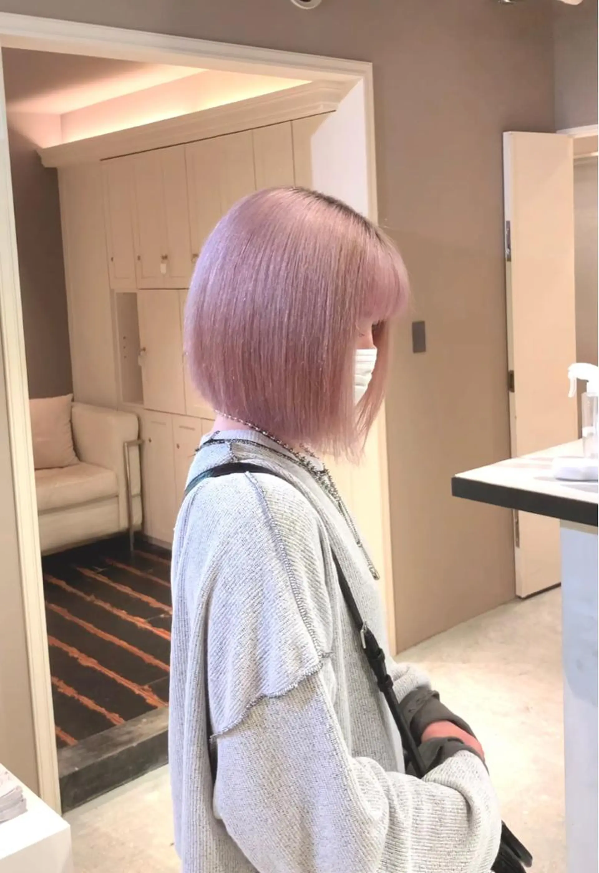 ミディアム カラー ヘアアレンジ ピンクカラー 全国No.1歴あり HINATA🥇のヘアスタイル