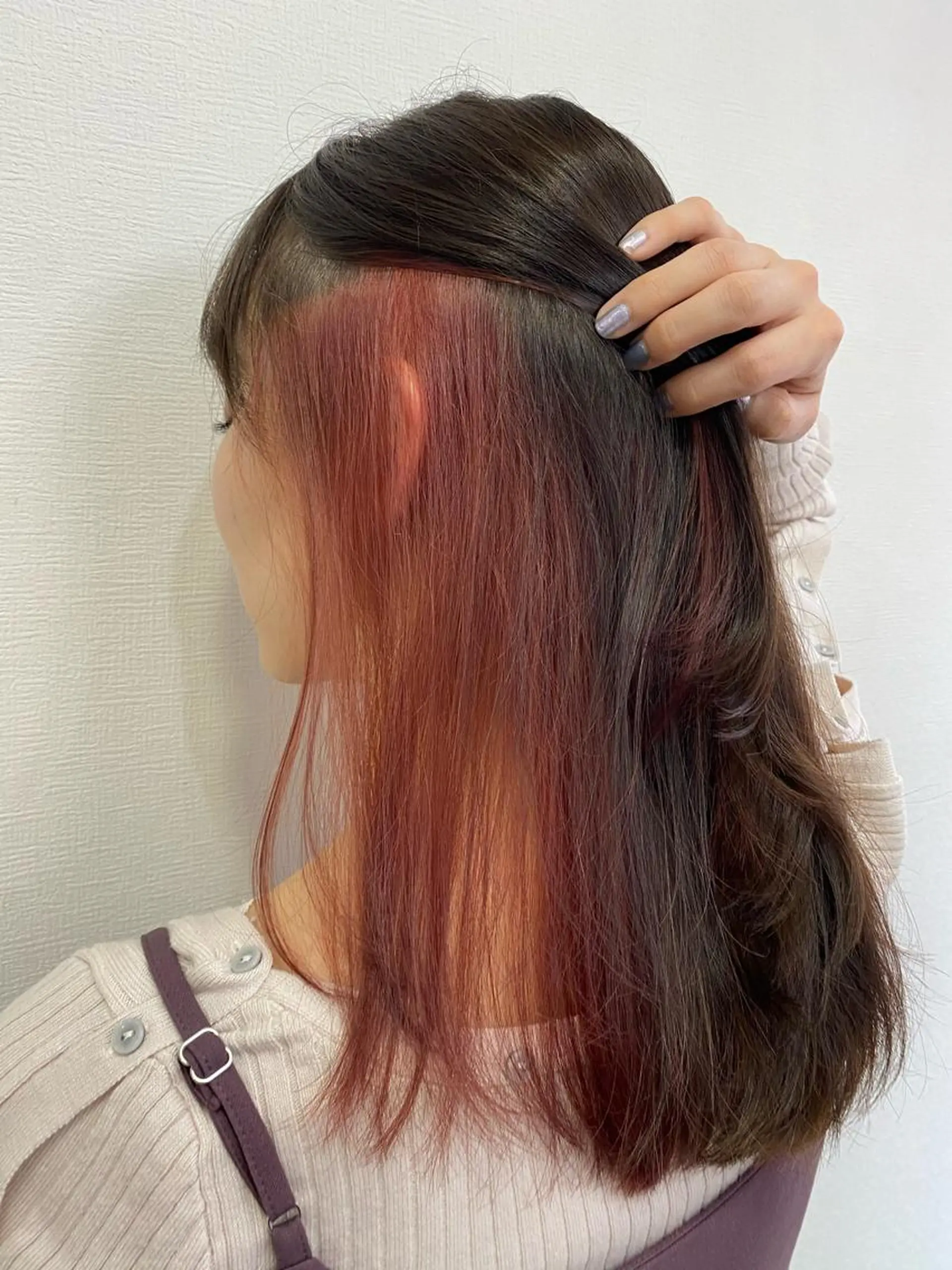 セミロング カラー ヘアアレンジ メンズカット/波巻き TAKUMAのヘアスタイル