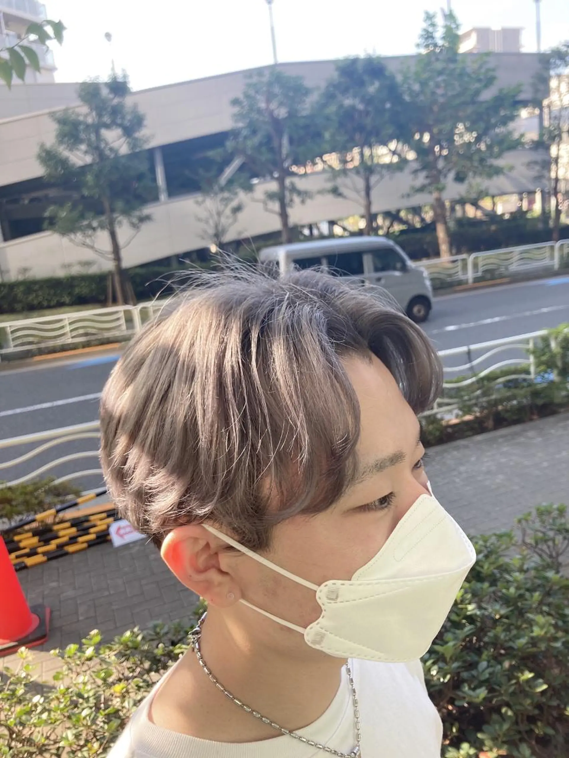 ショート カラー メンズ メンズブリーチ ブリーチ ケアブリーチ グレージュ シャルマン銀座店所属・🌟東銀座マンツーマ ン🌟タカナシのヘアスタイル