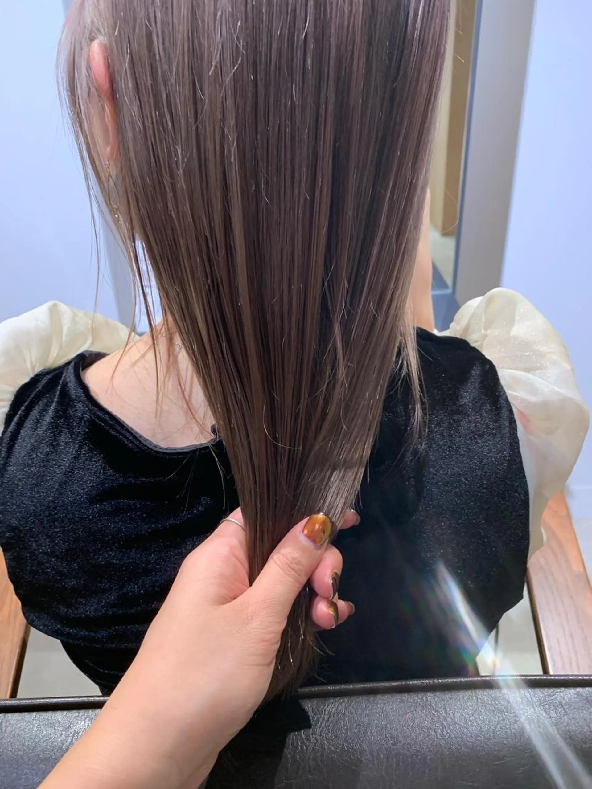 ロング カラー カット ヘアカラー トリートメント 藤野なつえ ナチュラルのヘアスタイル