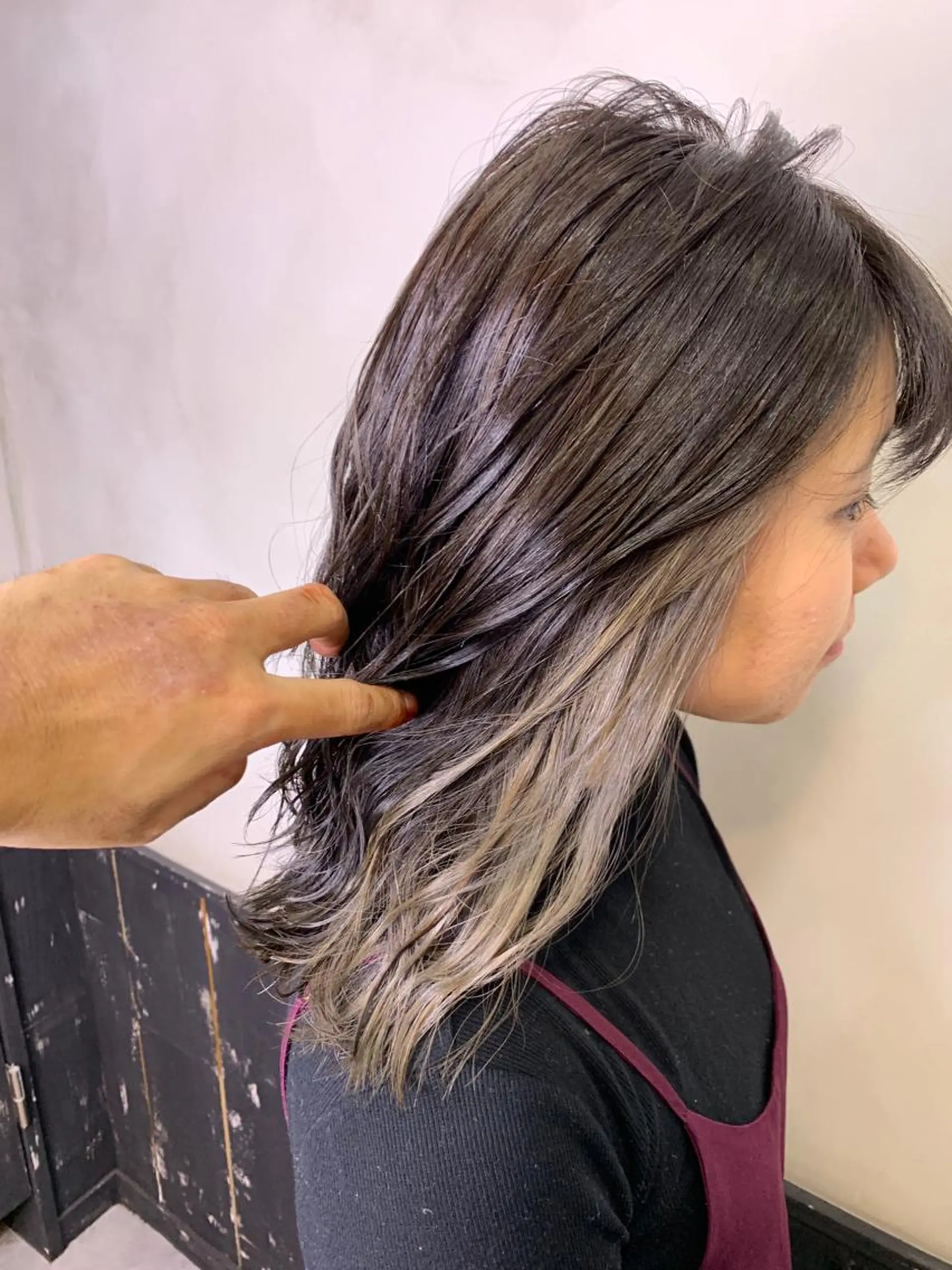 ミディアム カラー インナーカラー カット ヘアカラー トリートメント AUBE HAIRazul吉祥寺所属・髪質改善✨幹細胞✨ ウルツヤ🌈清水　祥のヘアスタイル