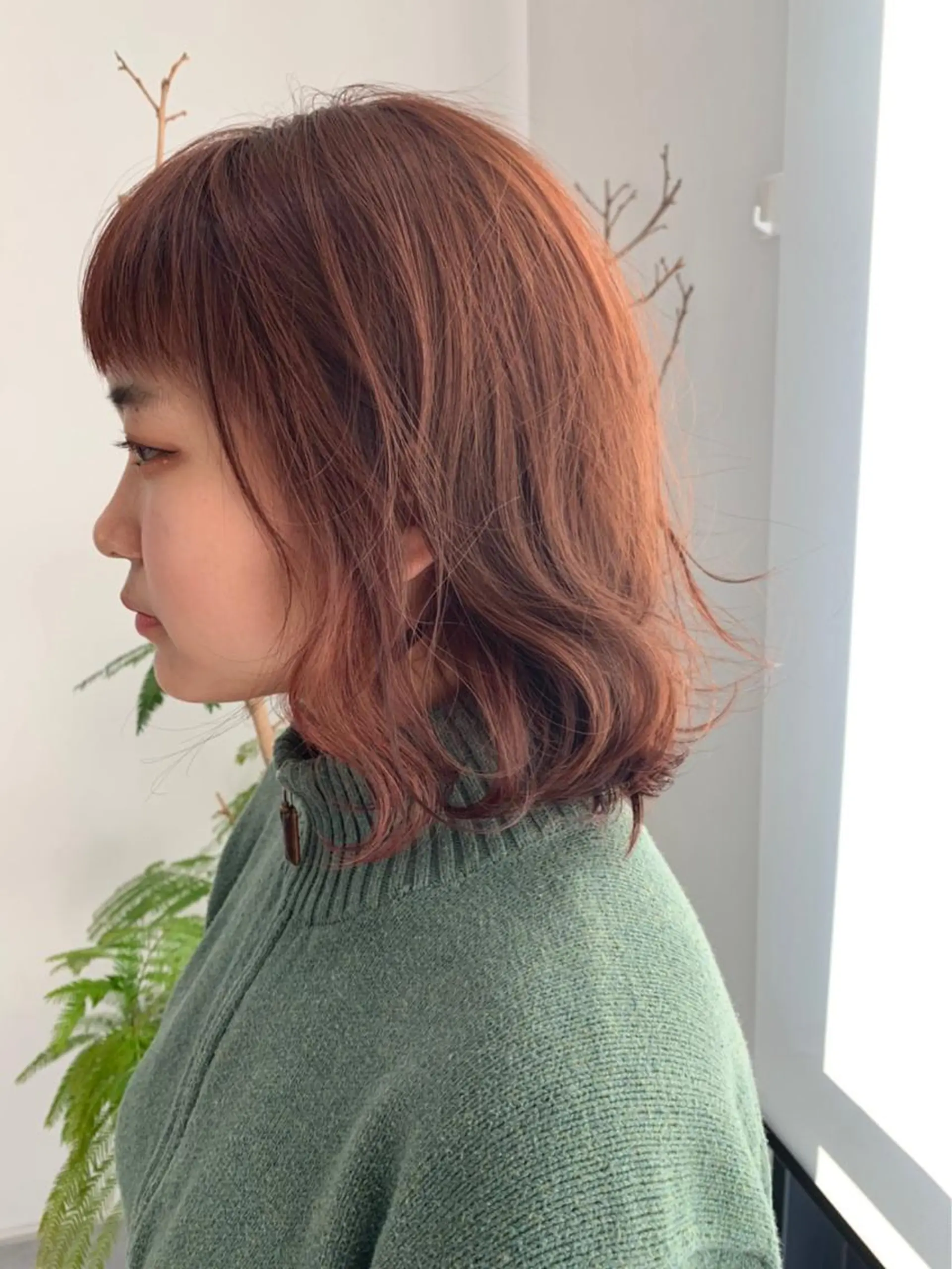 ミディアム ヘアカラー トリートメント ヘッドスパ 明石 歩樹のヘアスタイル
