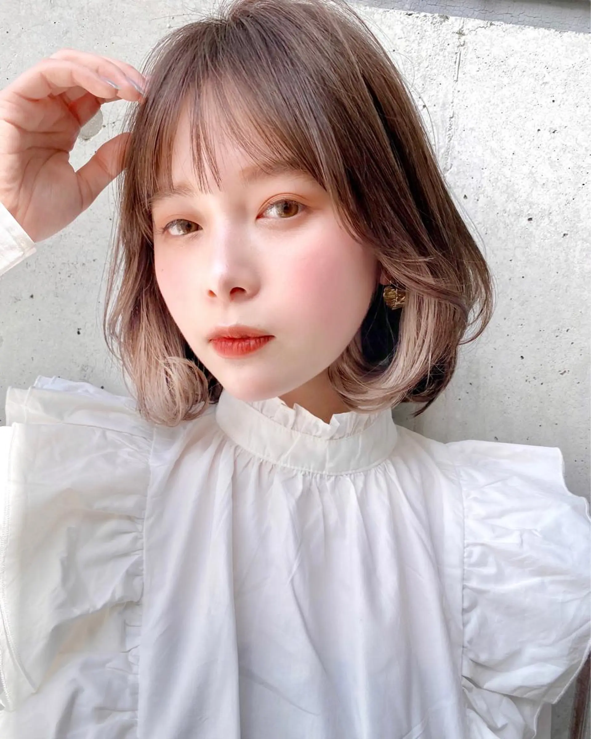 ミディアム カラー 似合わせレイヤー 🇰🇷荒木洋文のヘアスタイル
