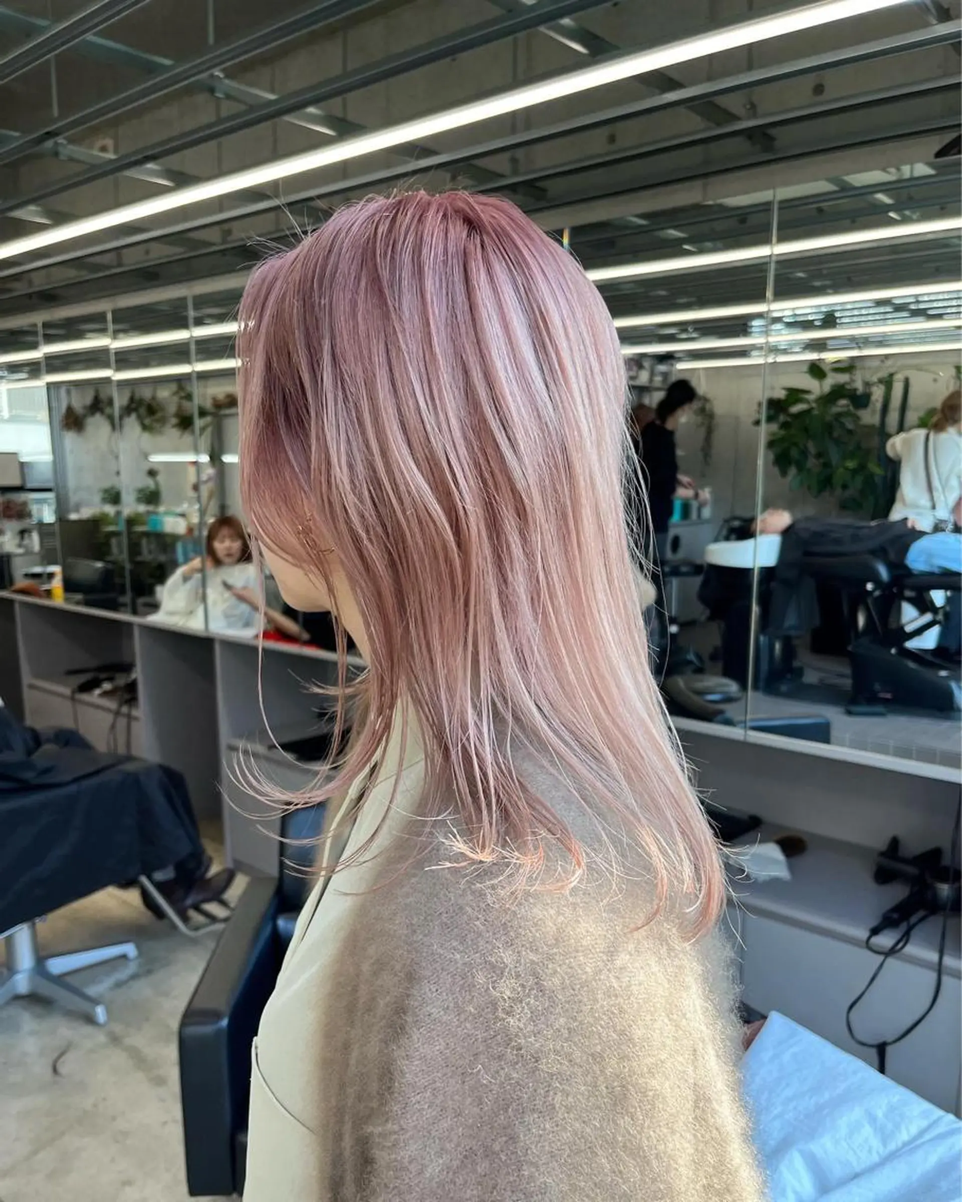 セミロング カラー ヘアカラー ダブルカラー/ ケアブリーチ/クニトのヘアスタイル