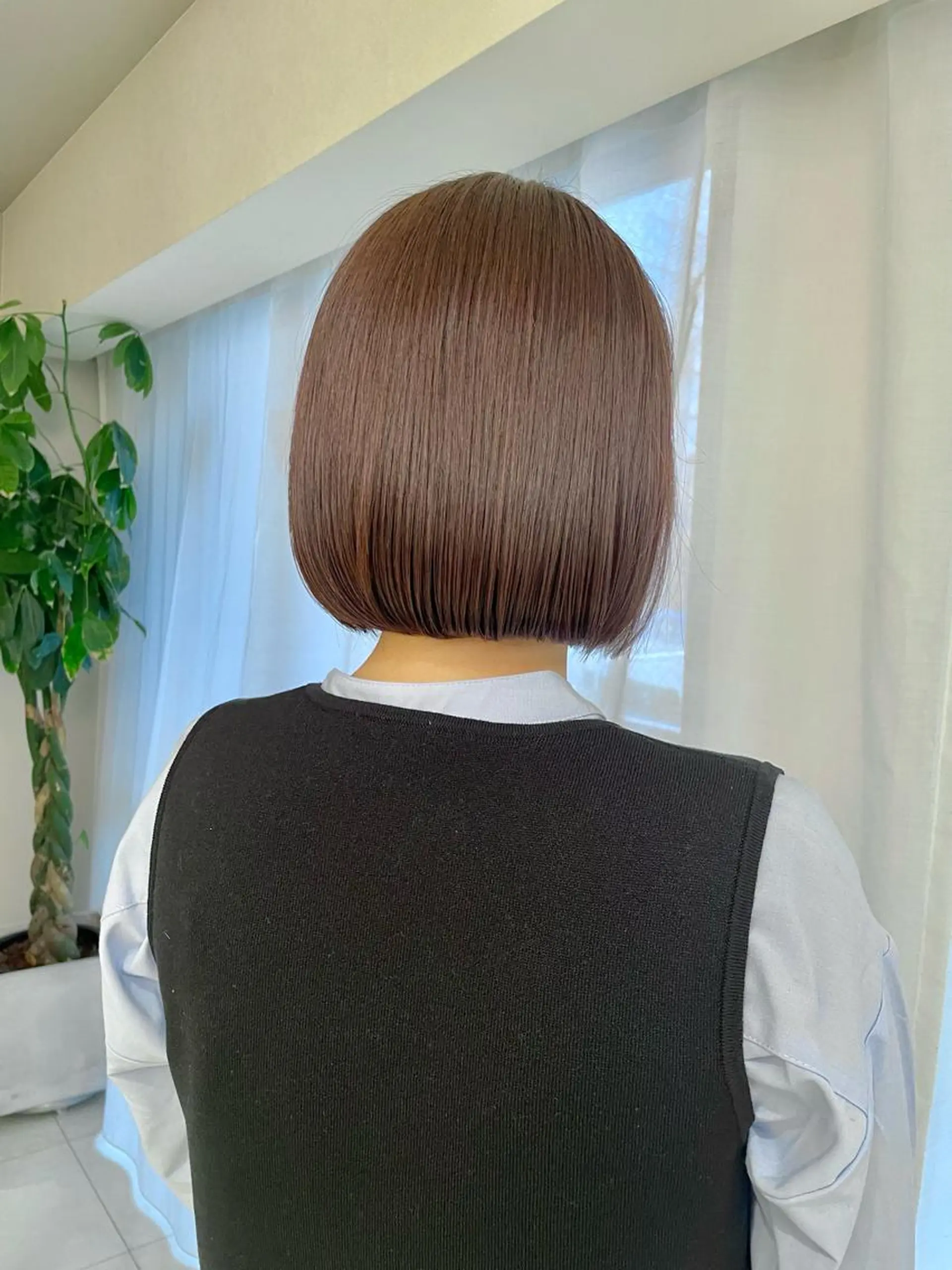 ショート 切りっぱなしボブ ボブ カット fumi 韓国hairのヘアスタイル