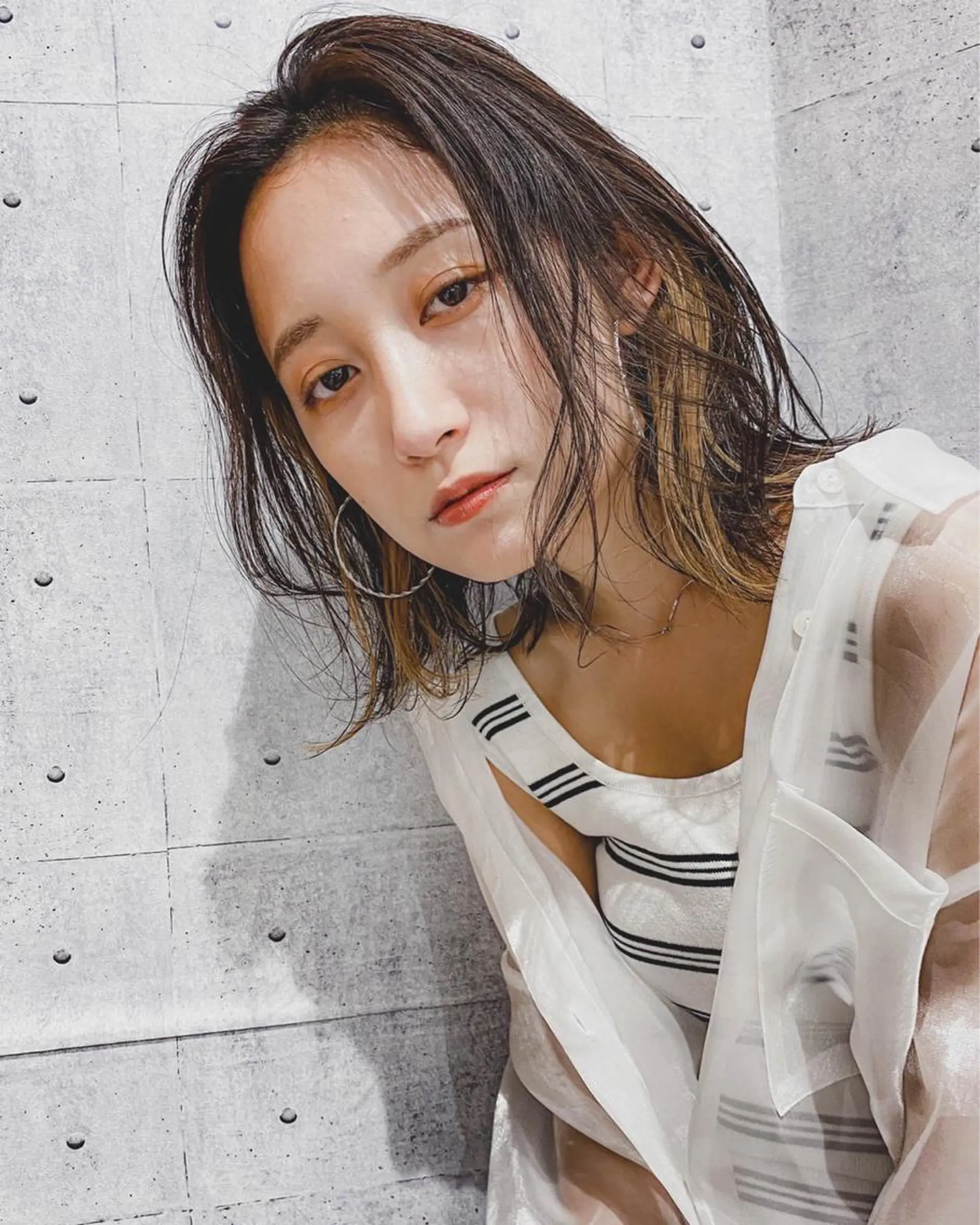 ミディアム 大川 綾乃のヘアスタイル