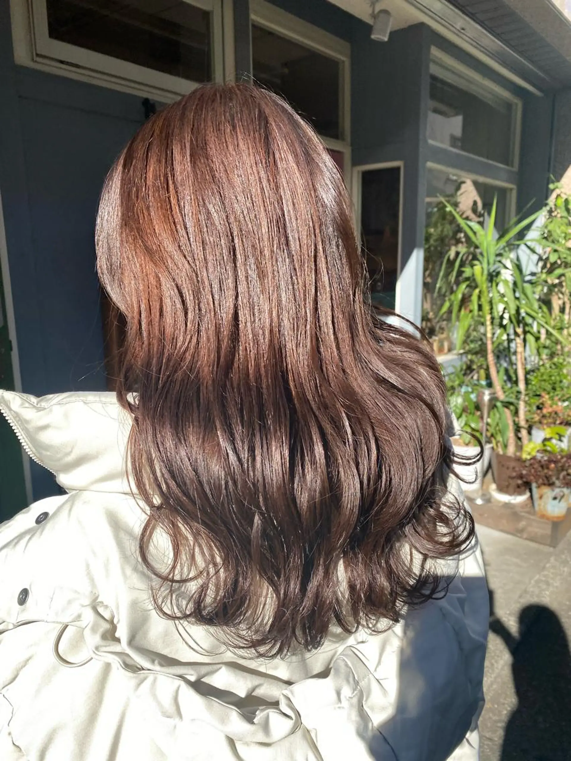 セミロング カラー ブリーチ ブラウンカラー 透明感カラー エドルカラー モカブラウン カット ヘアカラー トリートメント ヘッドスパ BRITS 渡辺 菜々子のヘアスタイル