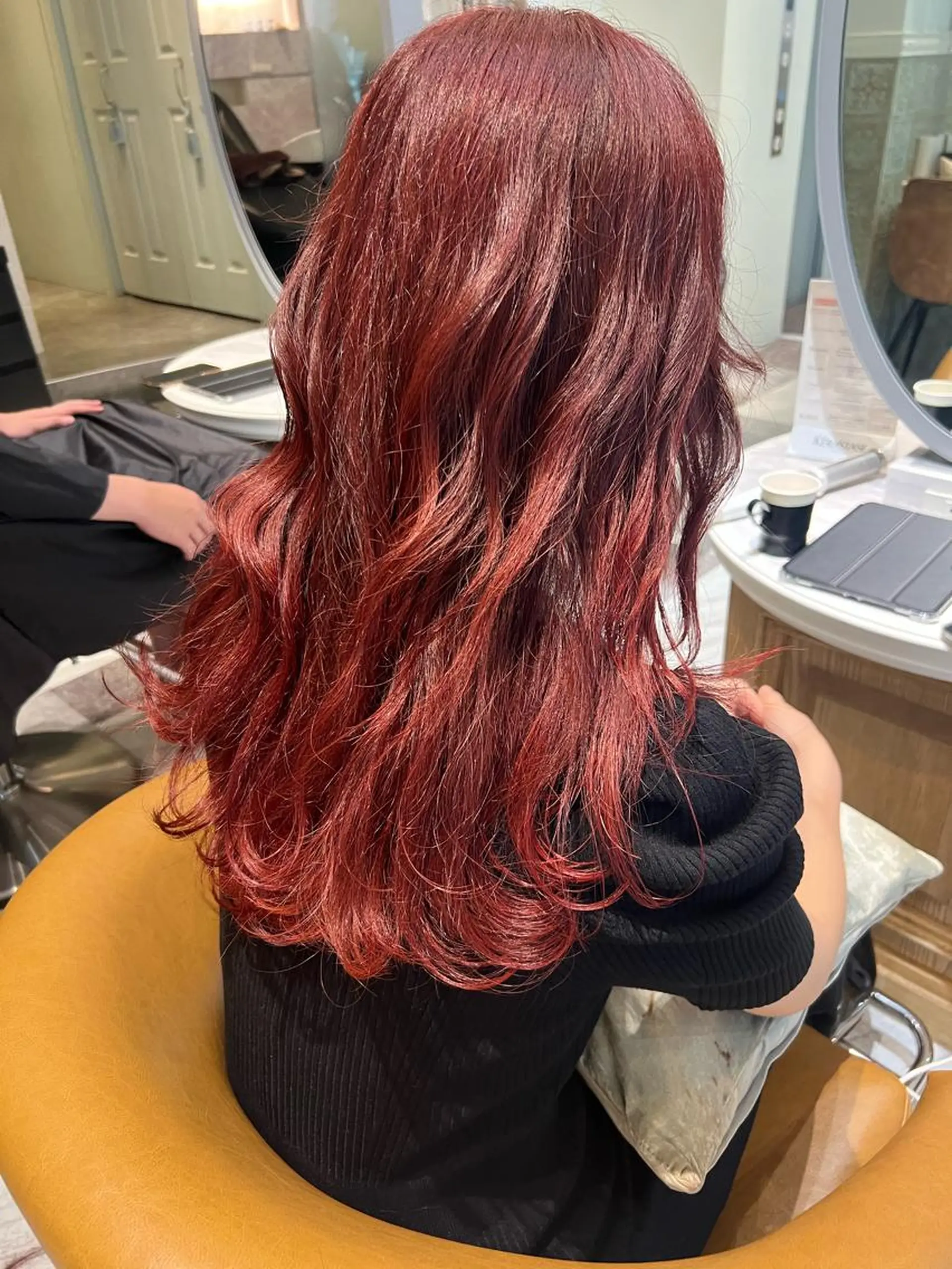 ロング ボブ ハイライト 髪質改善 韓国風ヘア 小顔カット ヘアカラー トリートメント 透明感カラー/カット 髪質改善/森栄範のヘアスタイル