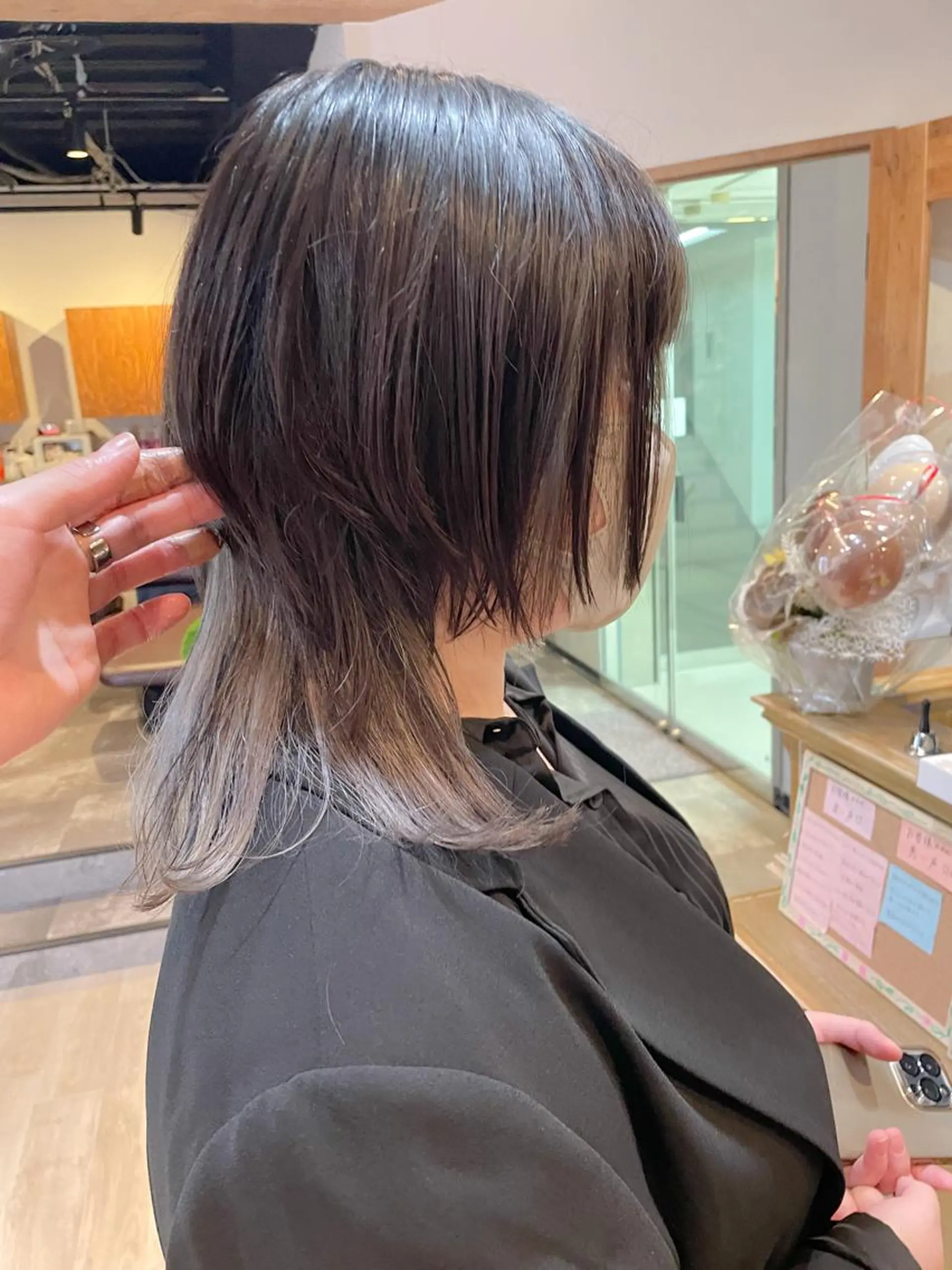 ミディアム カラー ウルフカット ヘアカラー 髪質改善/ブリーチ 田代 龍我のヘアスタイル