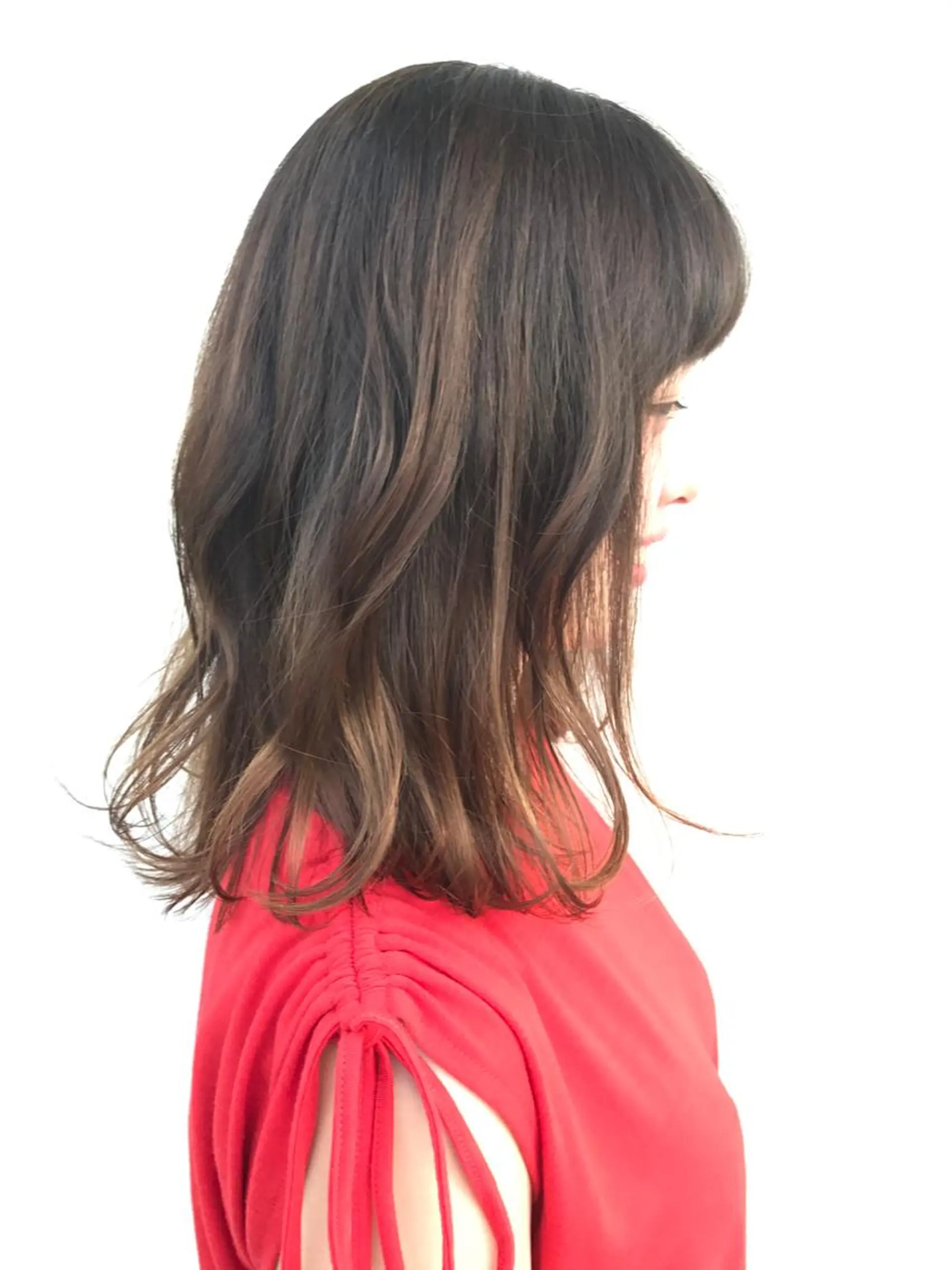 ミディアム カラー カット ヘアカラー 湯浅 了一のヘアスタイル