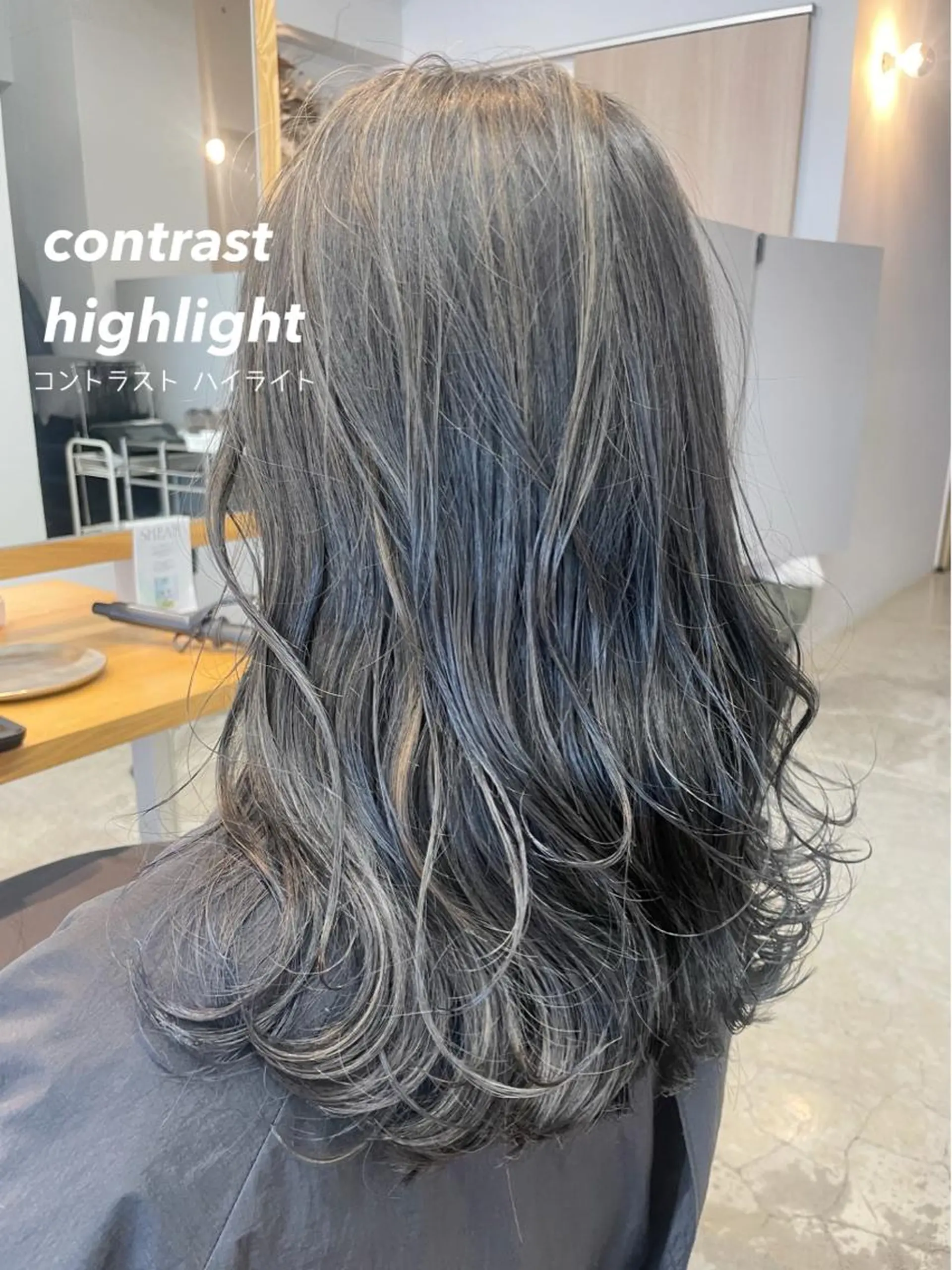 ロング ハイライト カット ヘアカラー トリートメント 藤本 静香のヘアスタイル