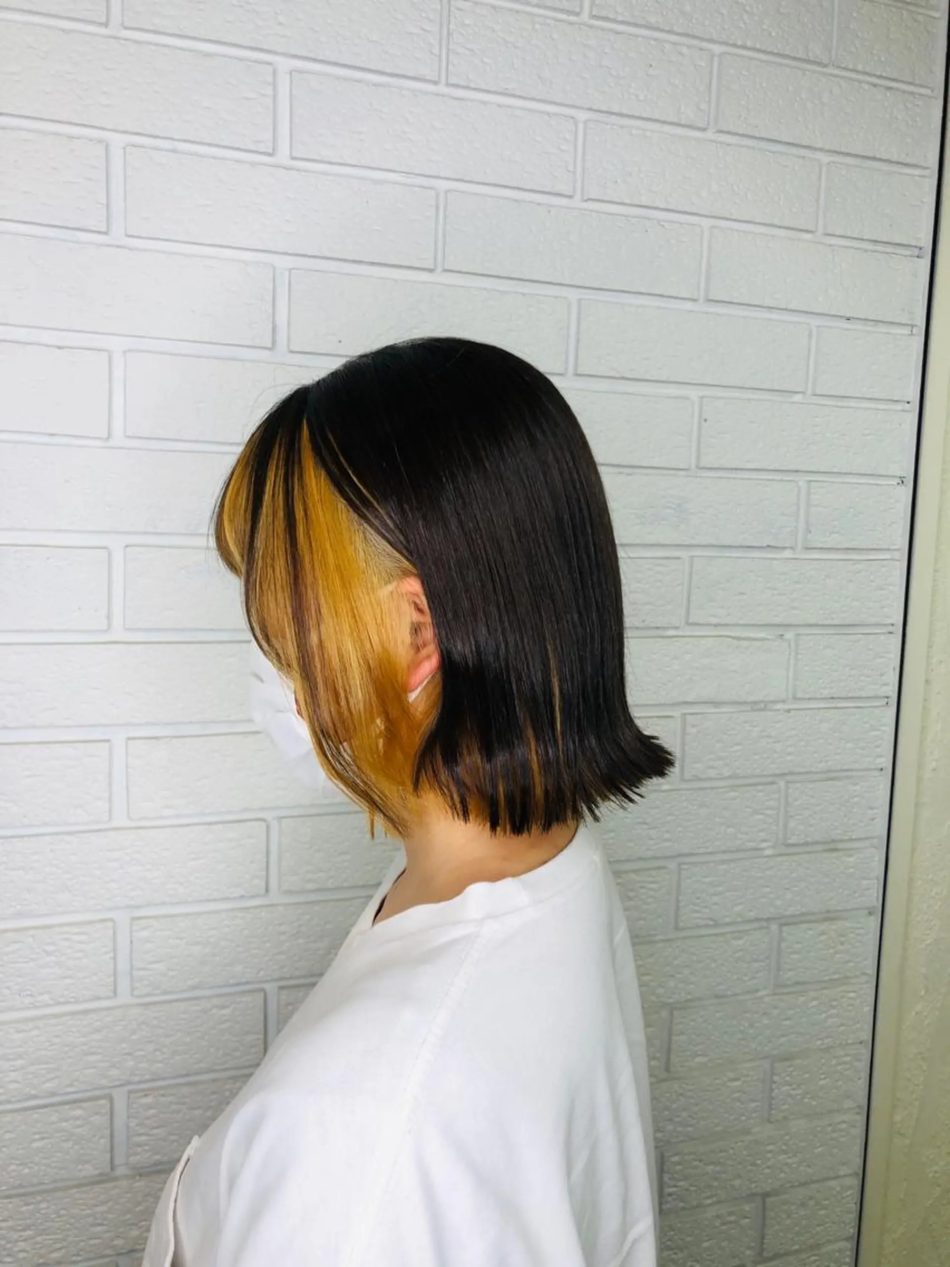 ショート カット ヘアカラー トリートメント 艶カラー🩵💛 NANAのヘアスタイル