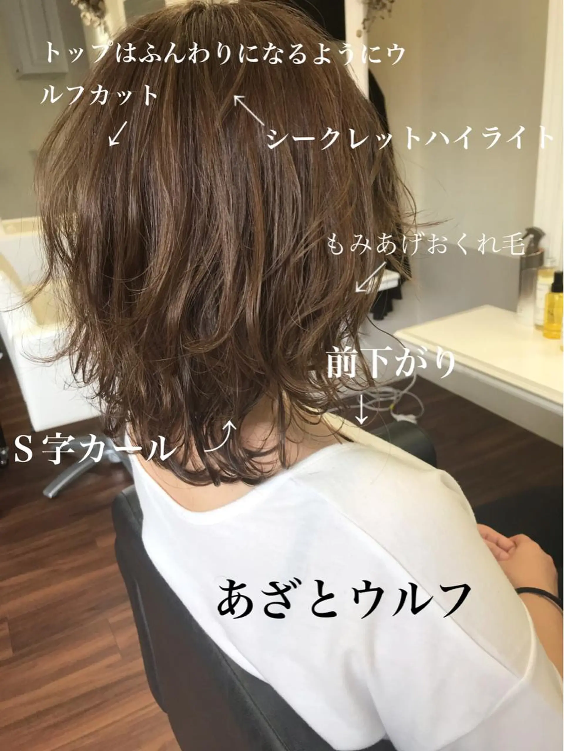 ミディアム カラー ハイライトカラー ハイライト カット ヘアカラー トリートメント 成松 勇治のヘアスタイル