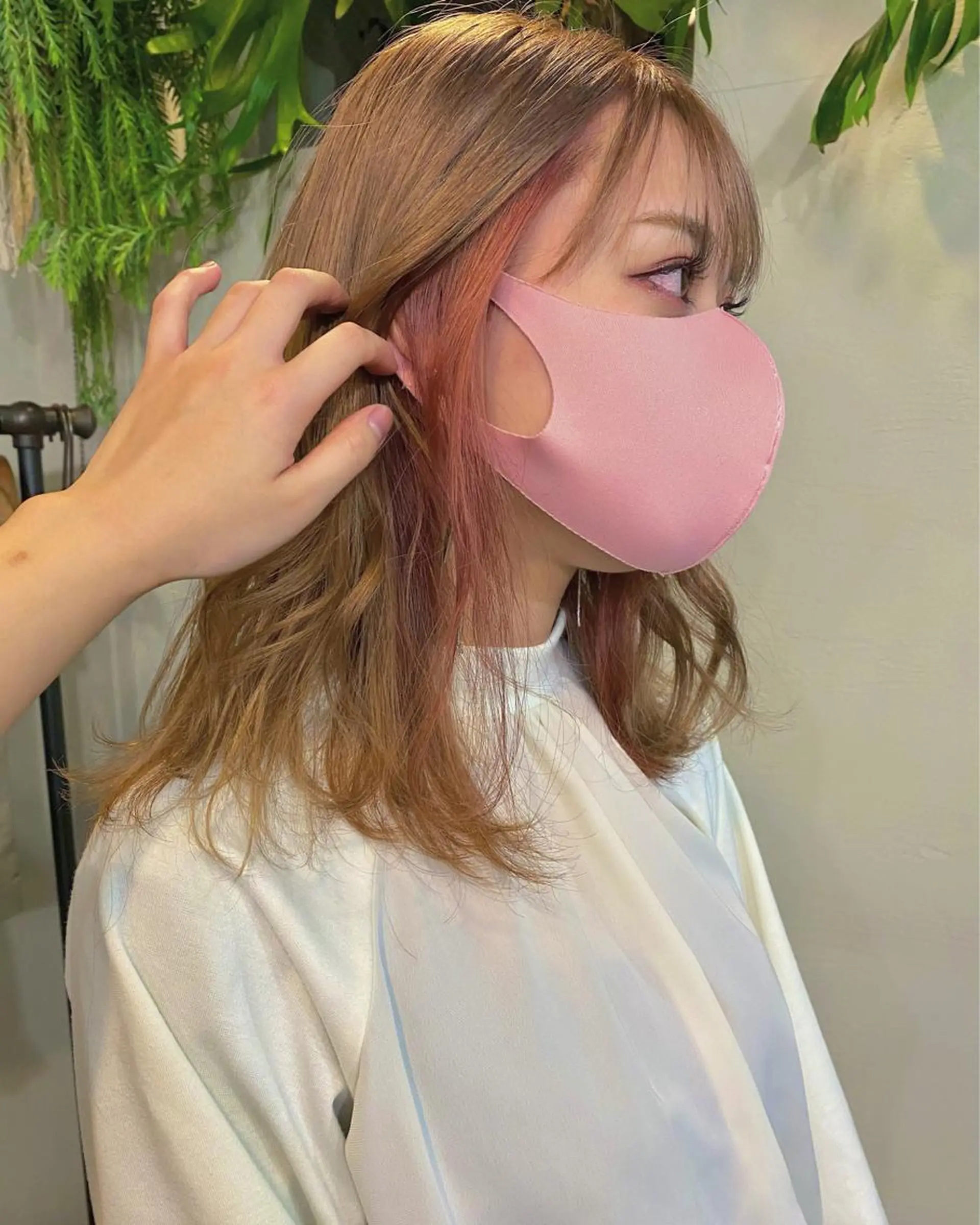 セミロング カラー ベージュカラー ピンクカラー ヘアカラー なぎ🌿.∘[ボブ, ニュアンスカラー]のヘアスタイル