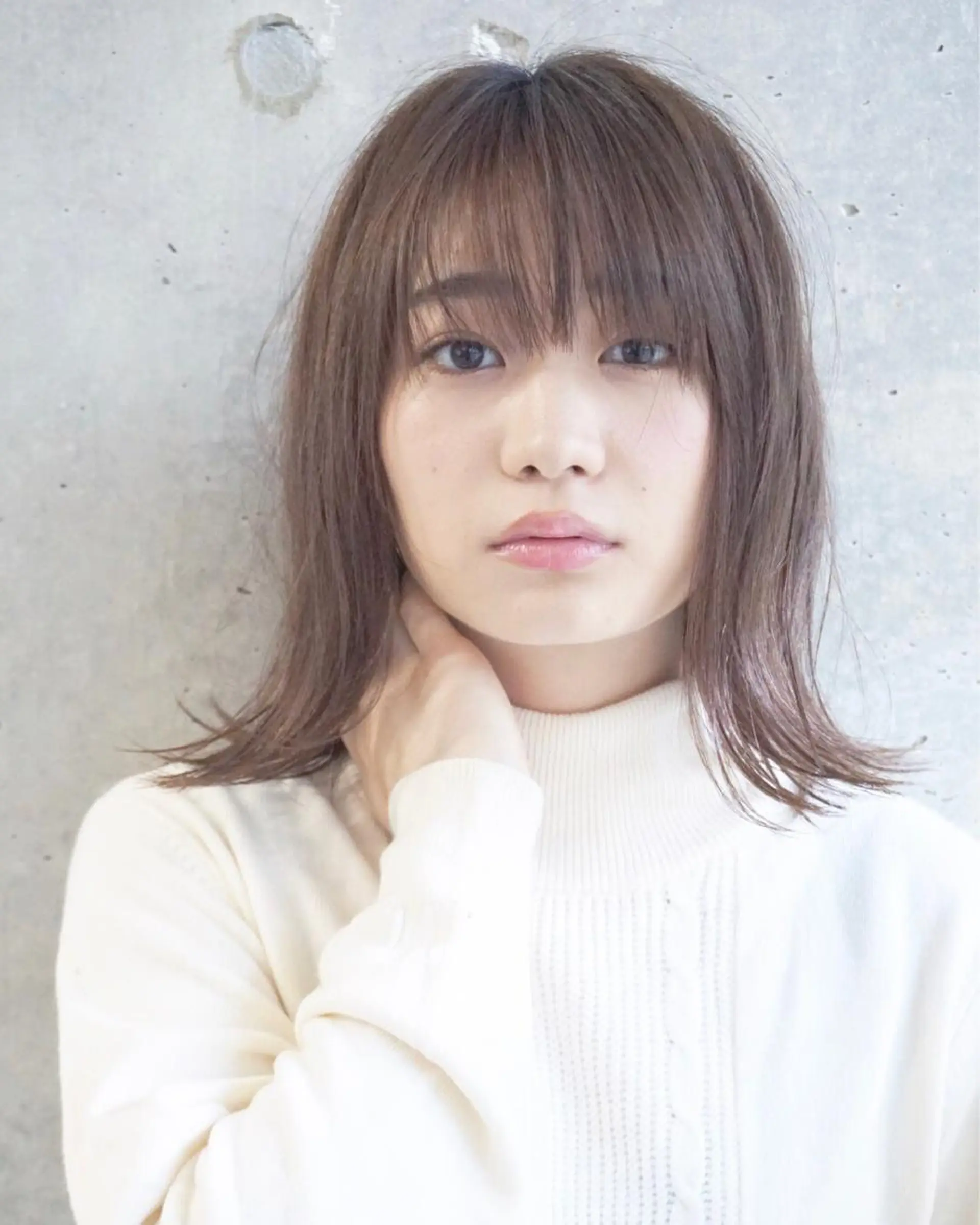 ミディアム カラー パーマ 外ハネヘア ヘアカラー トリートメント 艶髪カラー 渡辺岳也のヘアスタイル