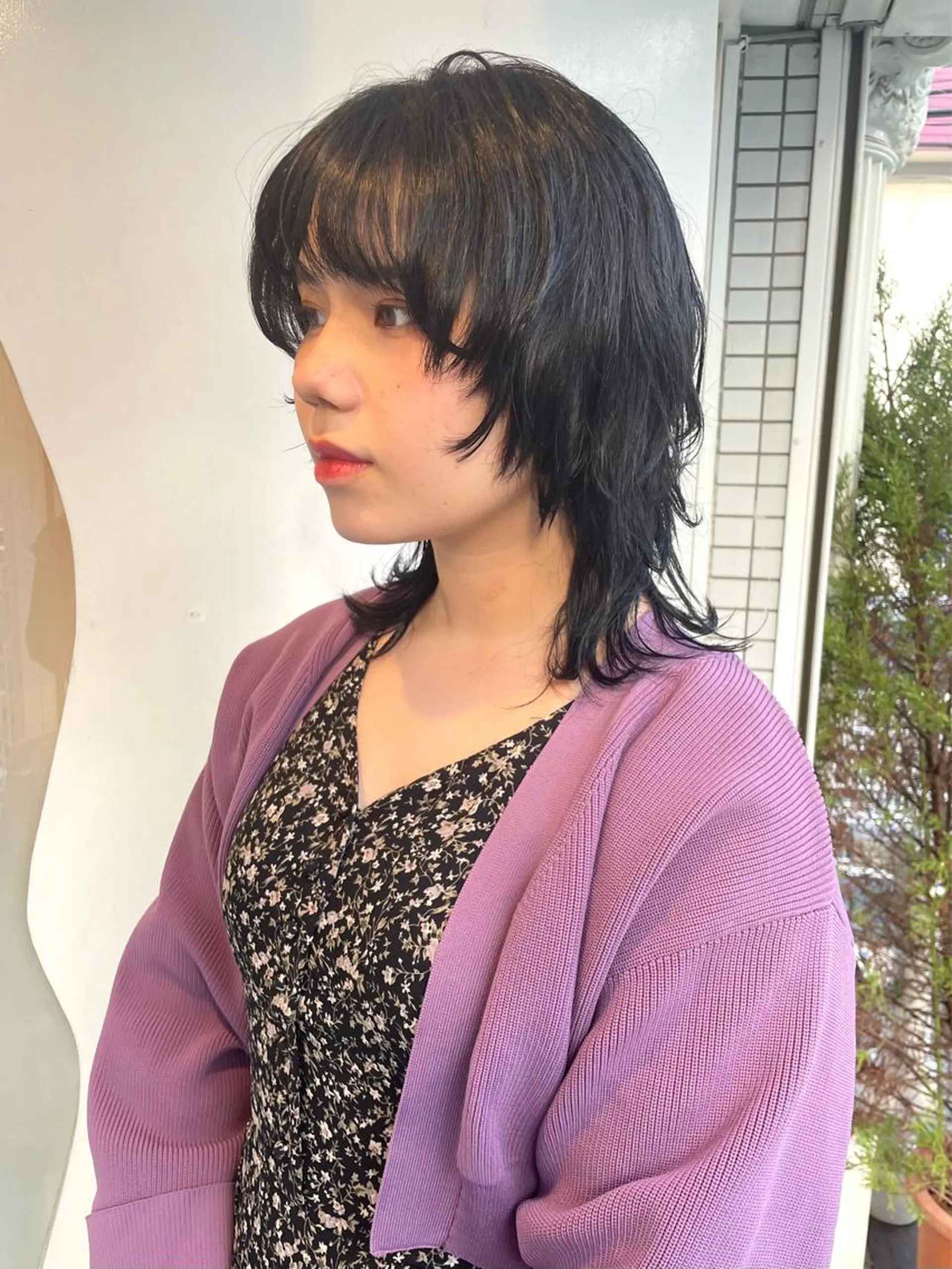 セミロング 顔まわりレイヤー レイヤーカット ウルフカット カット ヘアカラー 🐺高椋 海/ウルフ/レイヤーのヘアスタイル