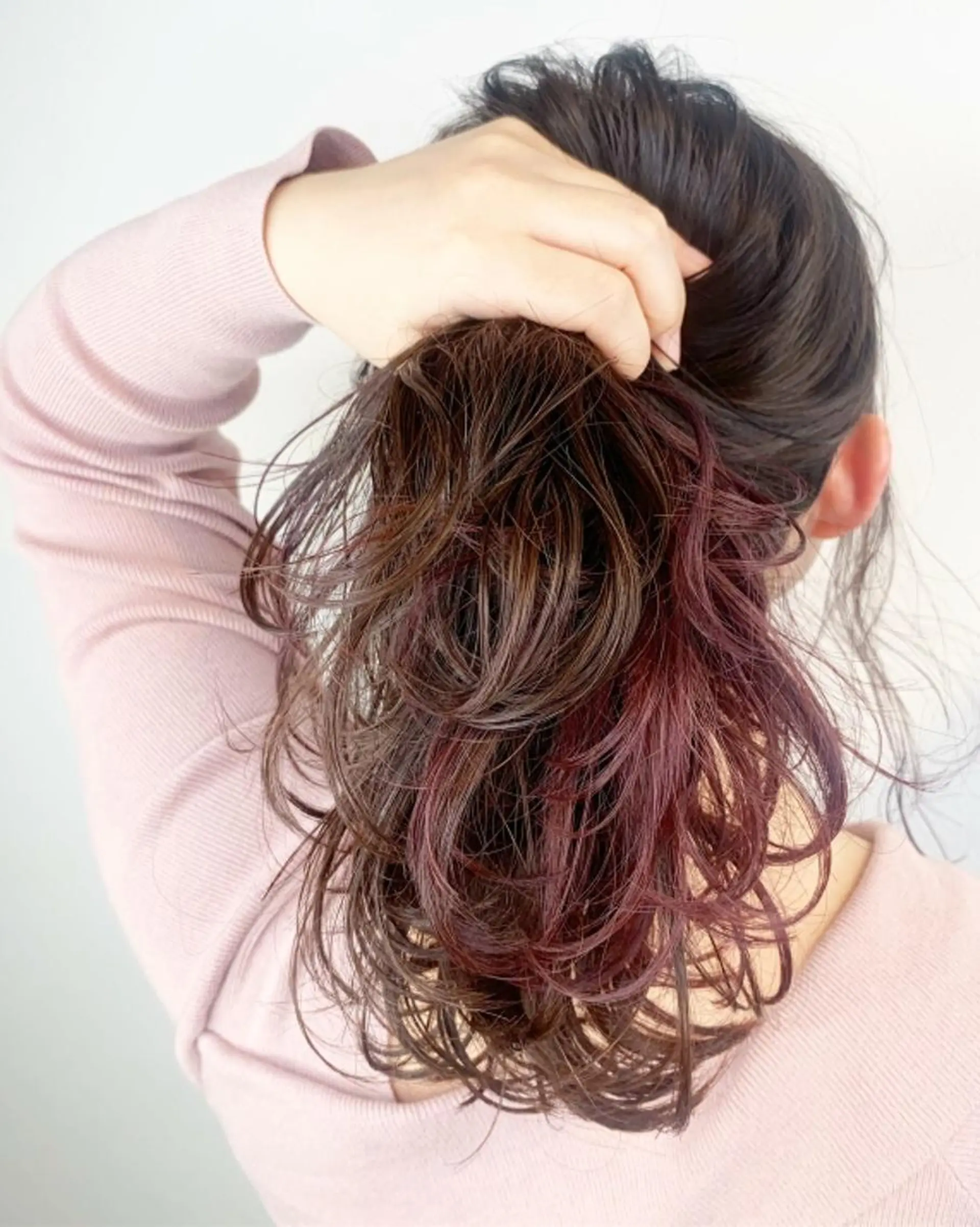 ミディアム カラー ミディアムパーマ アッシュ アッシュブラウン ベージュカラー 黒髪 カット ヘアカラー N° aria 三軒茶屋のヘアスタイル