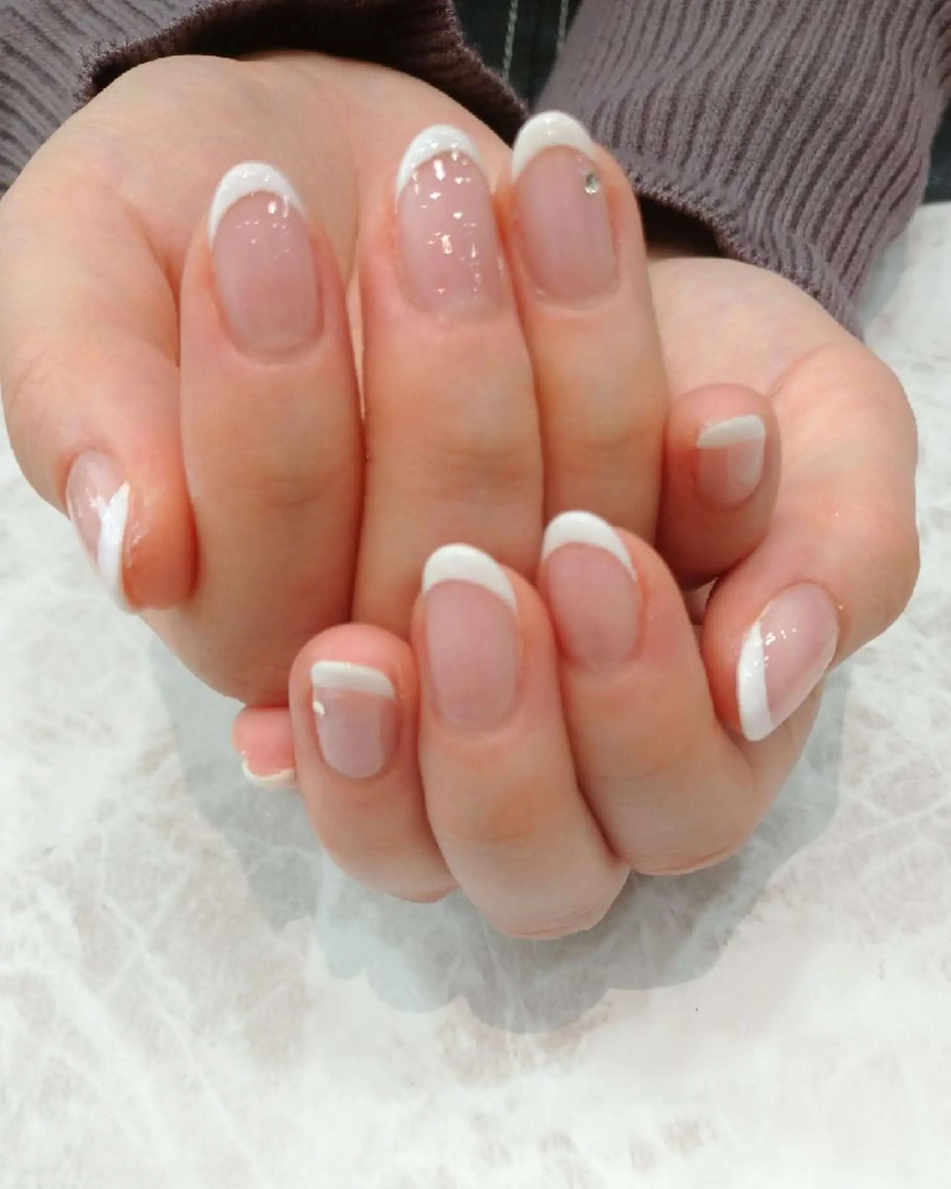 ネイル フレンチネイル 會田 瑠衣のネイルデザイン