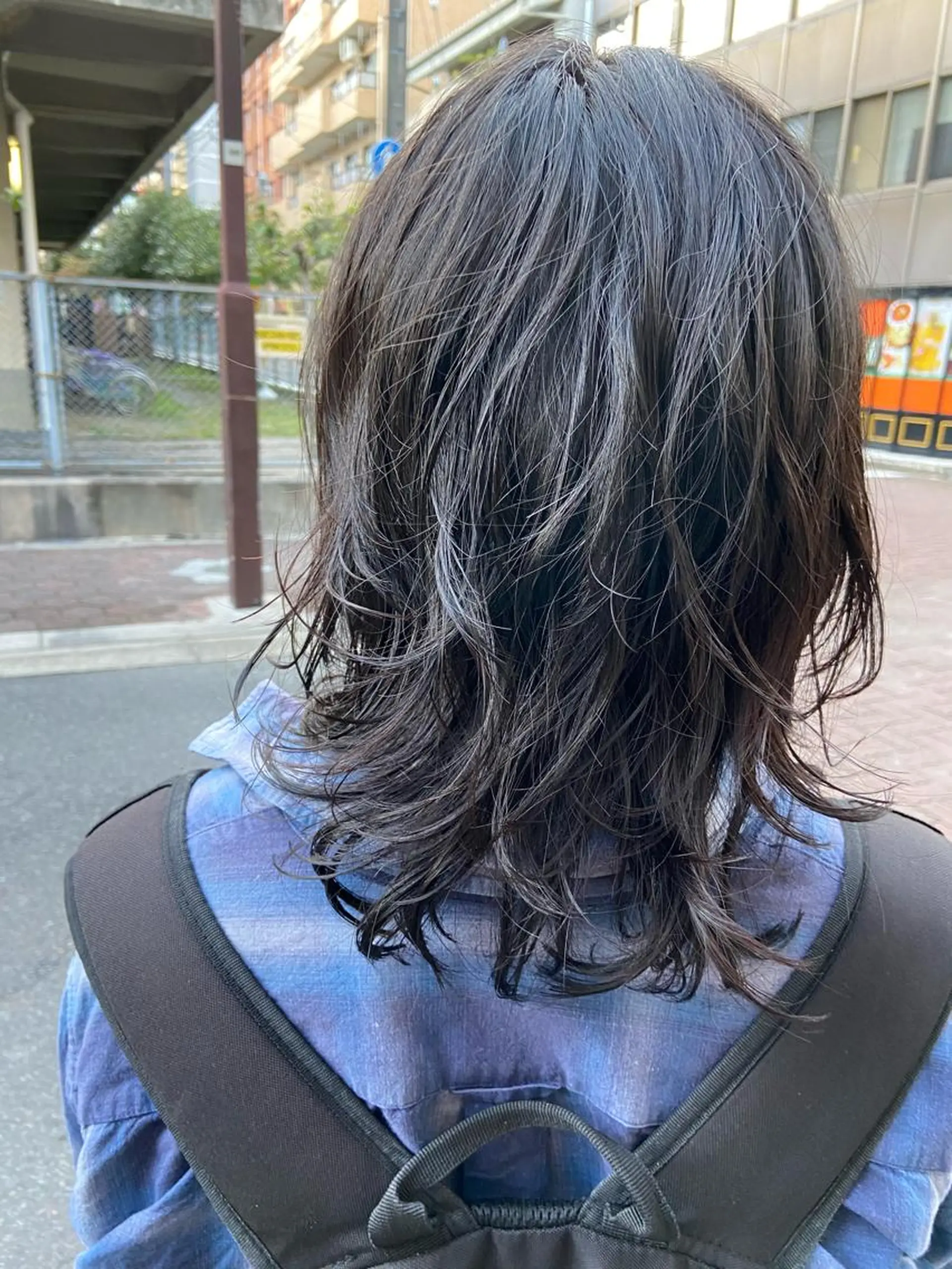 ミディアム パーマ ミディアムパーマ ウルフカット 田中 あやなのヘアスタイル
