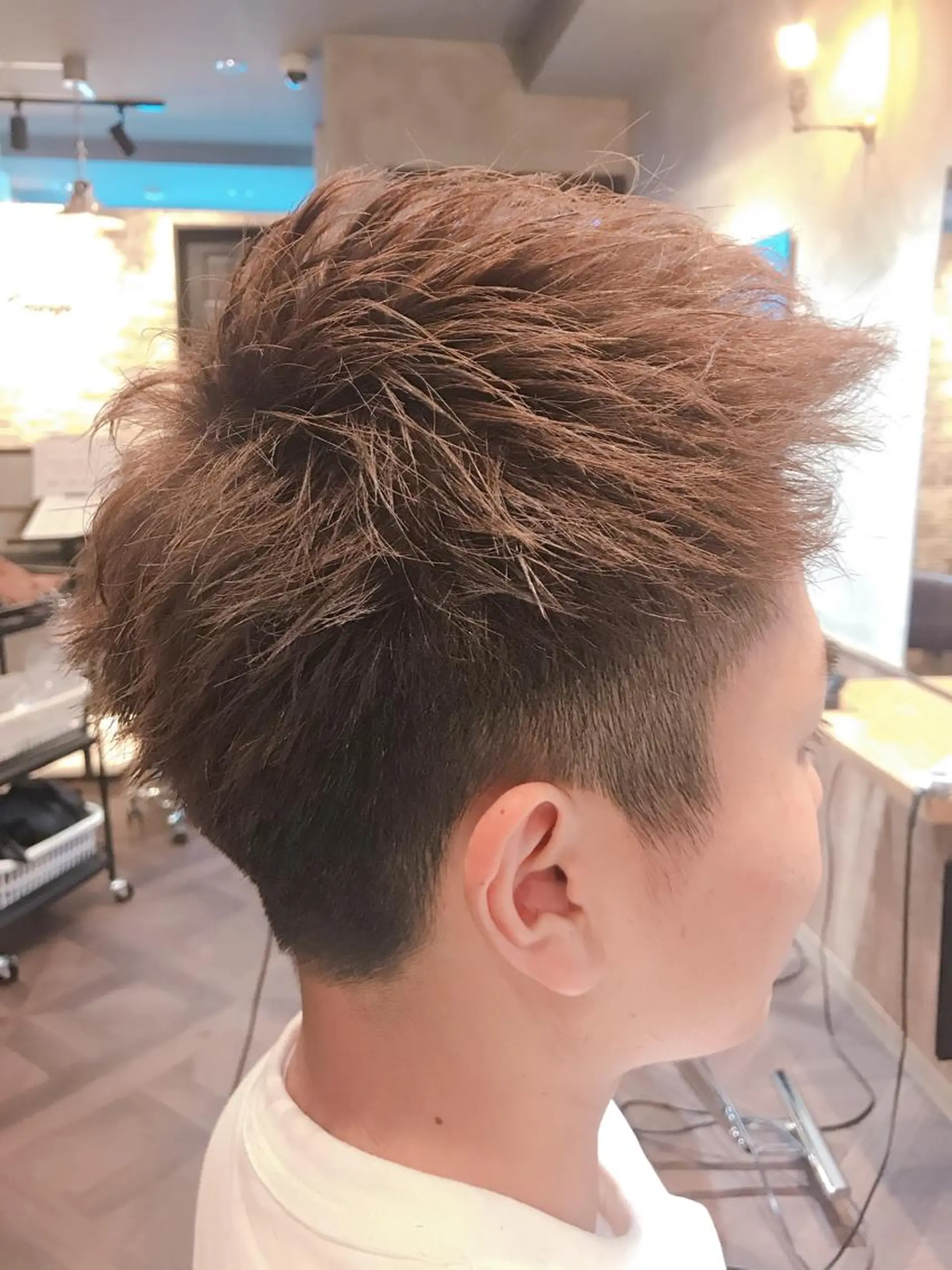 ショート カラー メンズ メンズショート ベージュカラー ショートヘア カット ヘアカラー トリートメント 久保亮太 /大人ショートのヘアスタイル
