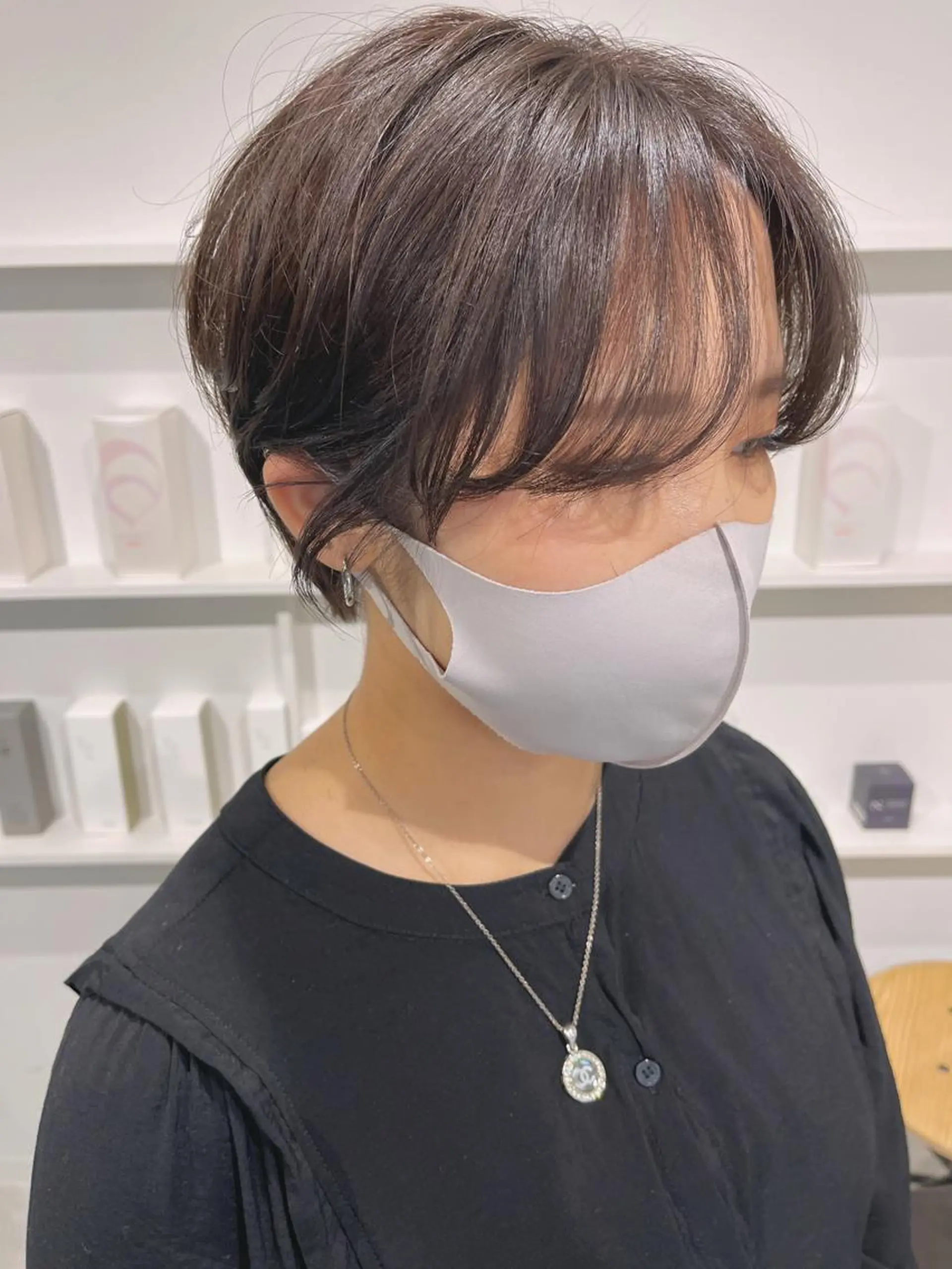 ショート カラー 透明感カラー ハイライトカラー ハイライト ショートヘア カット トリートメント kyon.hair 韓国カットカラーのヘアスタイル