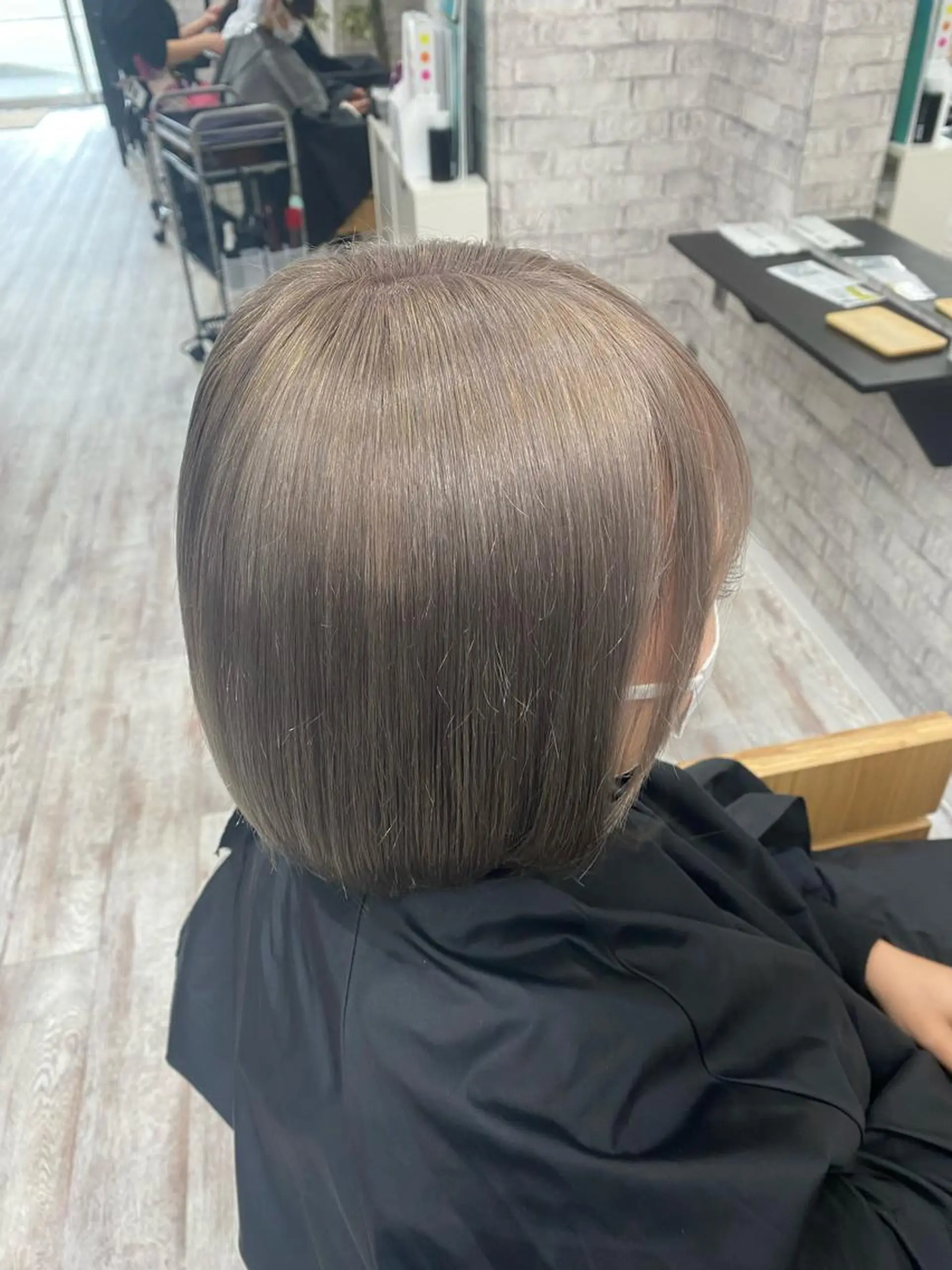 ミディアム カラー パーマ ヘアアレンジ メンズ キッズ ネイル マツエク・マツパ アイブロウ 似合わせカラー♡髪質 改善🎀サトカ🍒のヘアスタイル