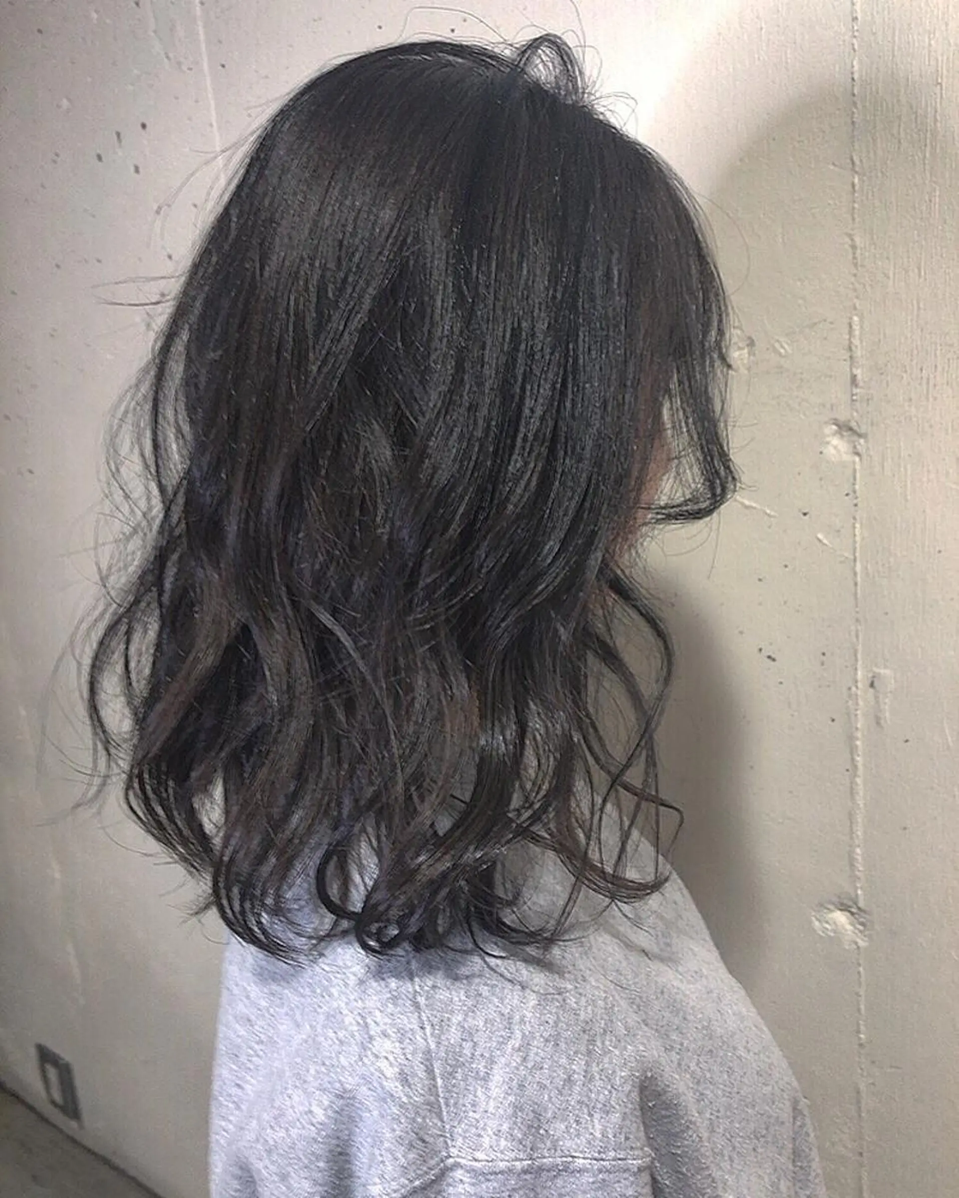 ミディアム カラー パーマ美容師 hanaのヘアスタイル