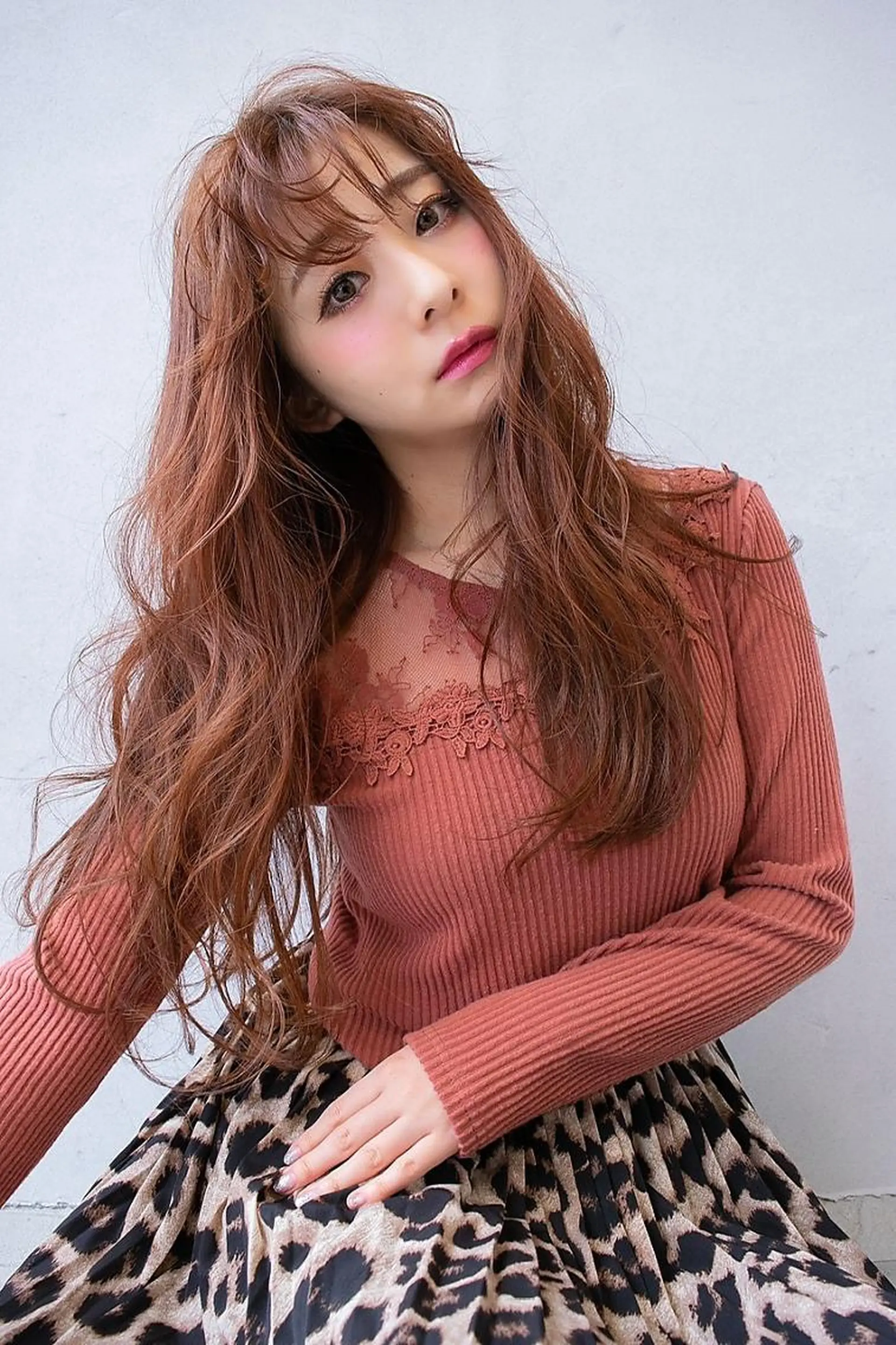 ロング カラー ロングレイヤー ベージュカラー ピンクカラー ピンクベージュ レイヤーカット ANGELICA 天理店のヘアスタイル