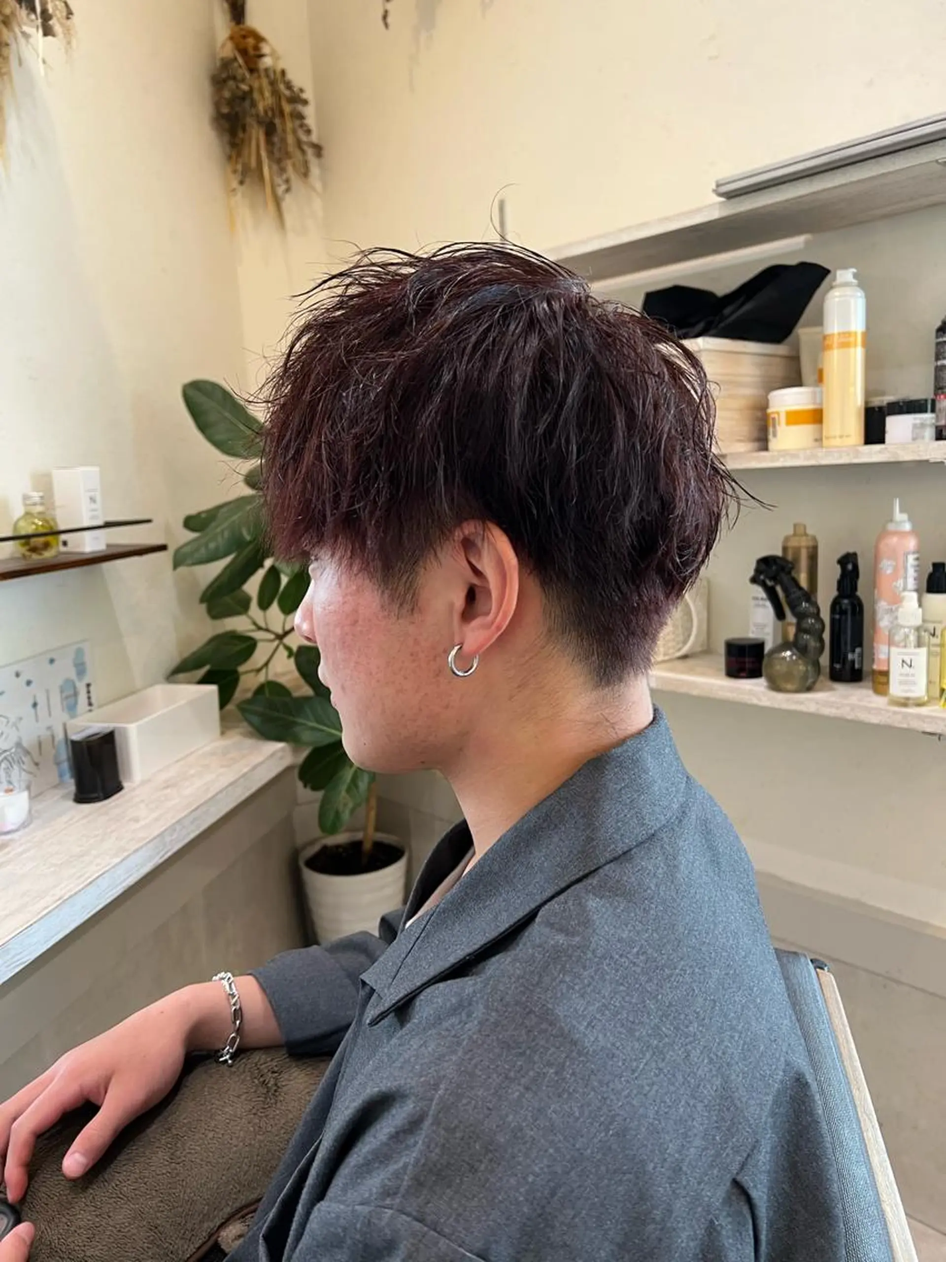ショート カラー パーマ メンズ 🌱ブリーチカラー しばただいき🌱のヘアスタイル