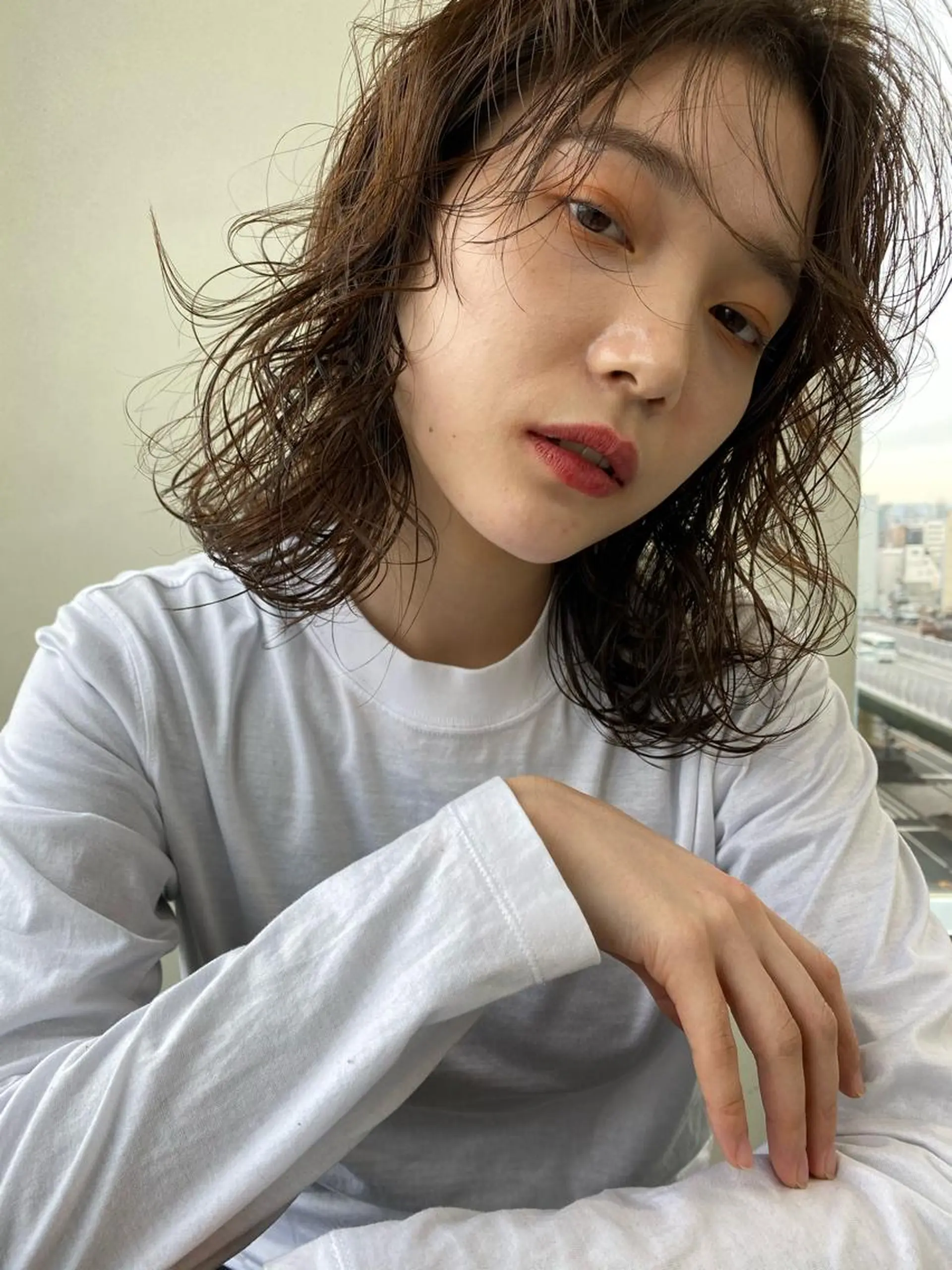 ミディアム カット パーマ 小澤大輔 YOLO hairのヘアスタイル