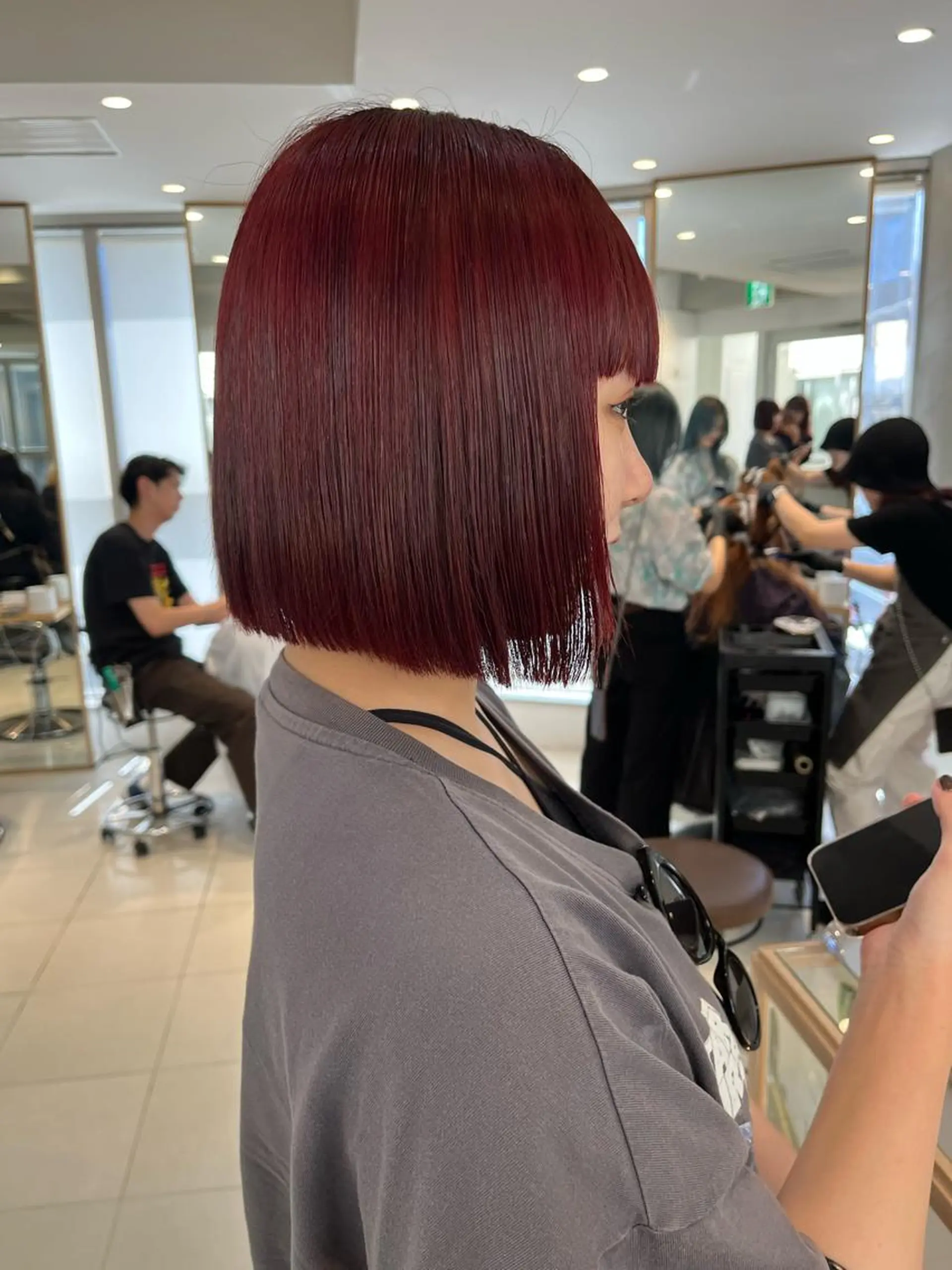 ミディアム カラー ヘアアレンジ 黒髪 ブリーチ ケアブリーチ カシス ディープラベンダー カット ヘアカラー トリートメント stylist ◎RUKI.のヘアスタイル