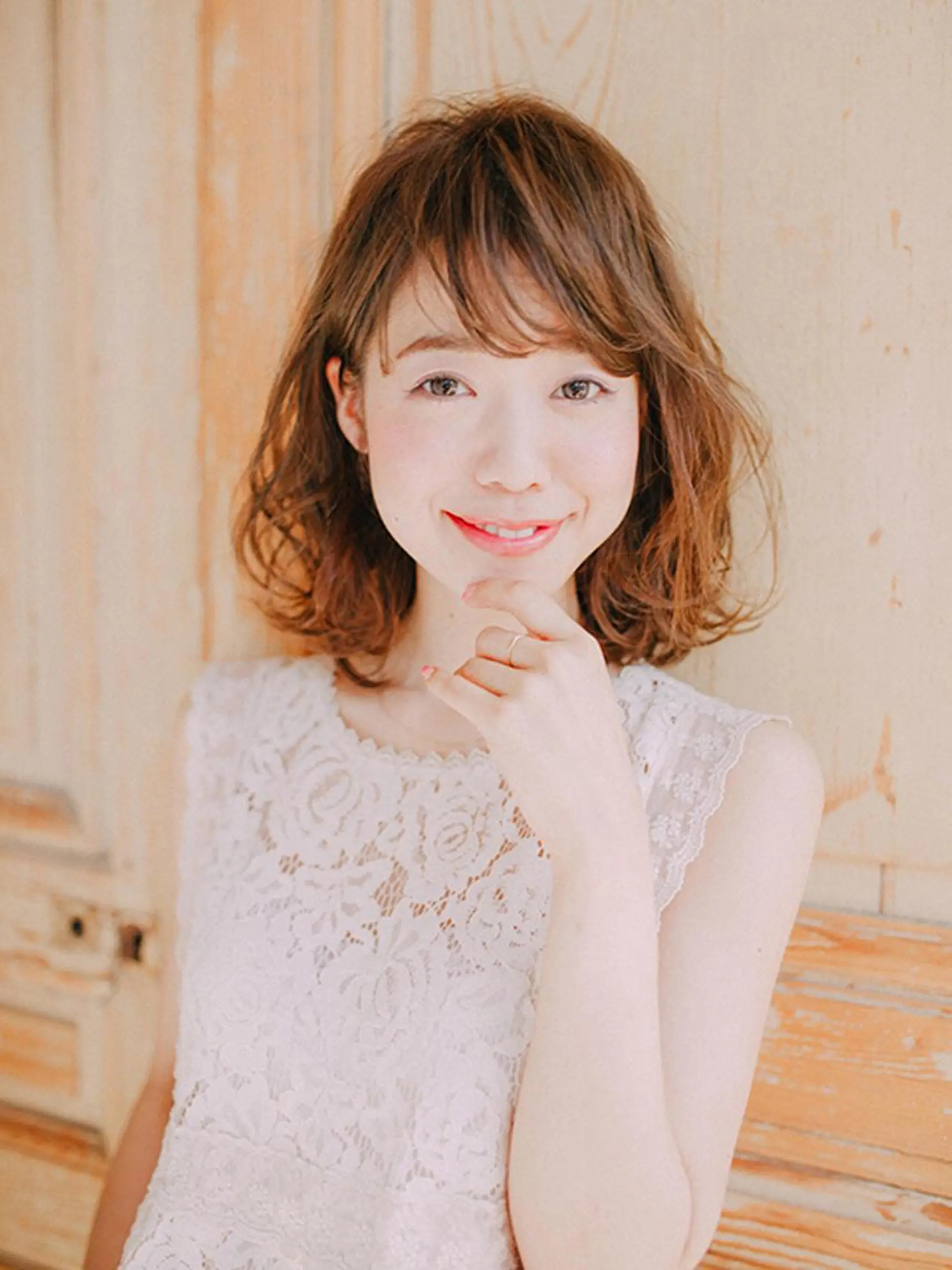 ミディアム カラー パーマ 【公式】amble luxe池袋東口💛のヘアスタイル