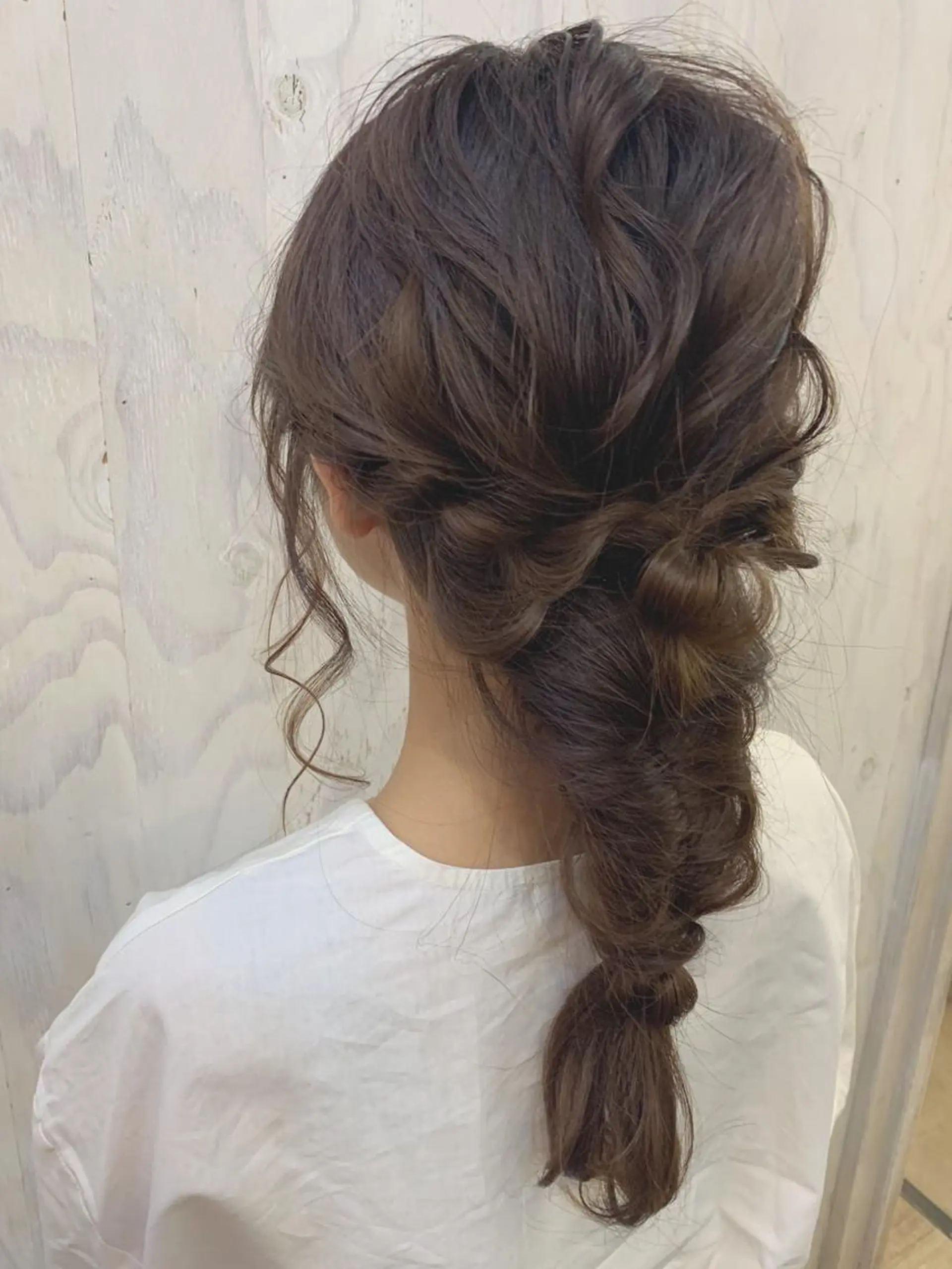 ロング ヘアアレンジ chama レイヤーカットのヘアスタイル