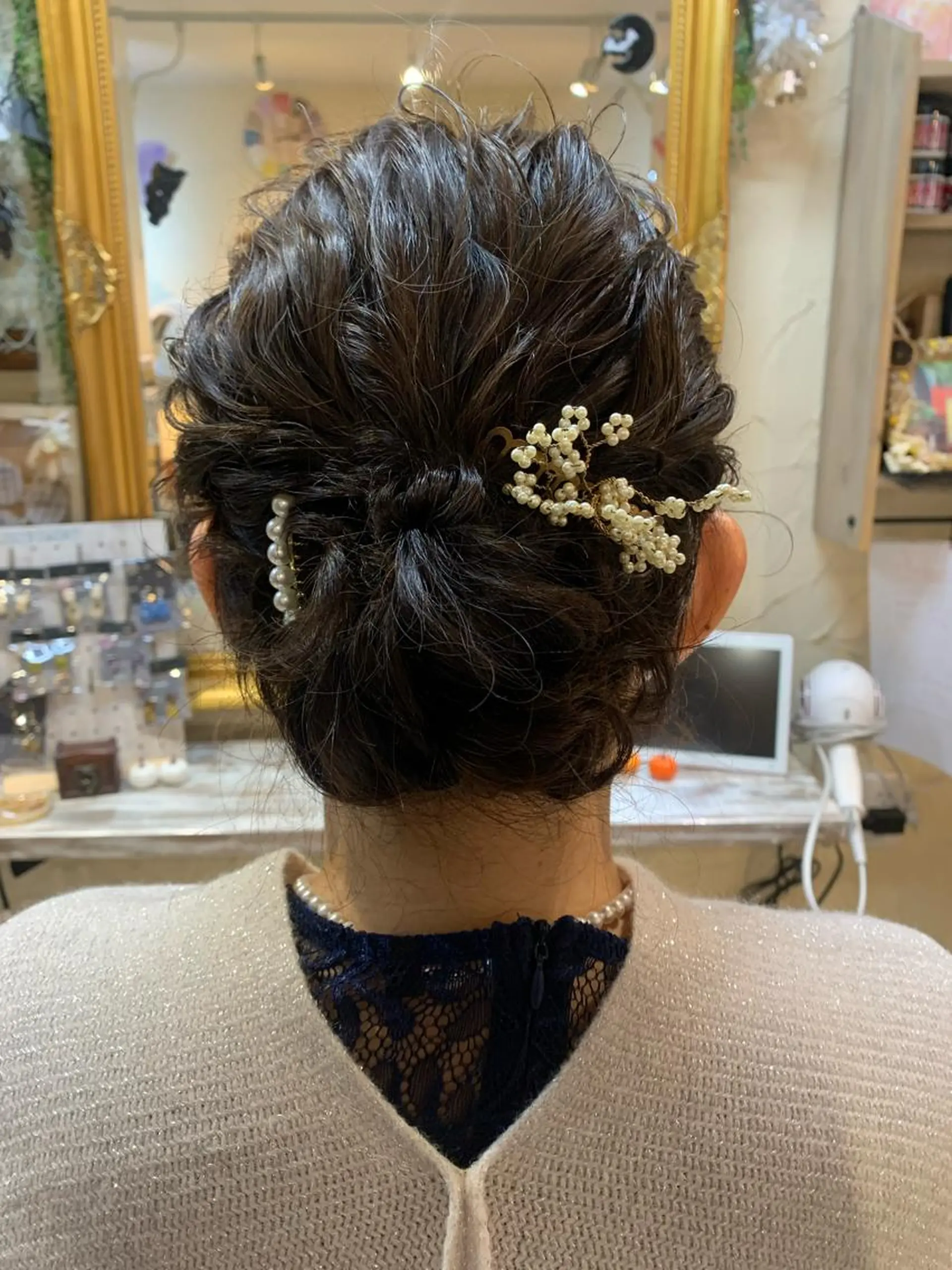 ミディアム ヘアアレンジ ヘアセット 林 友美のヘアスタイル